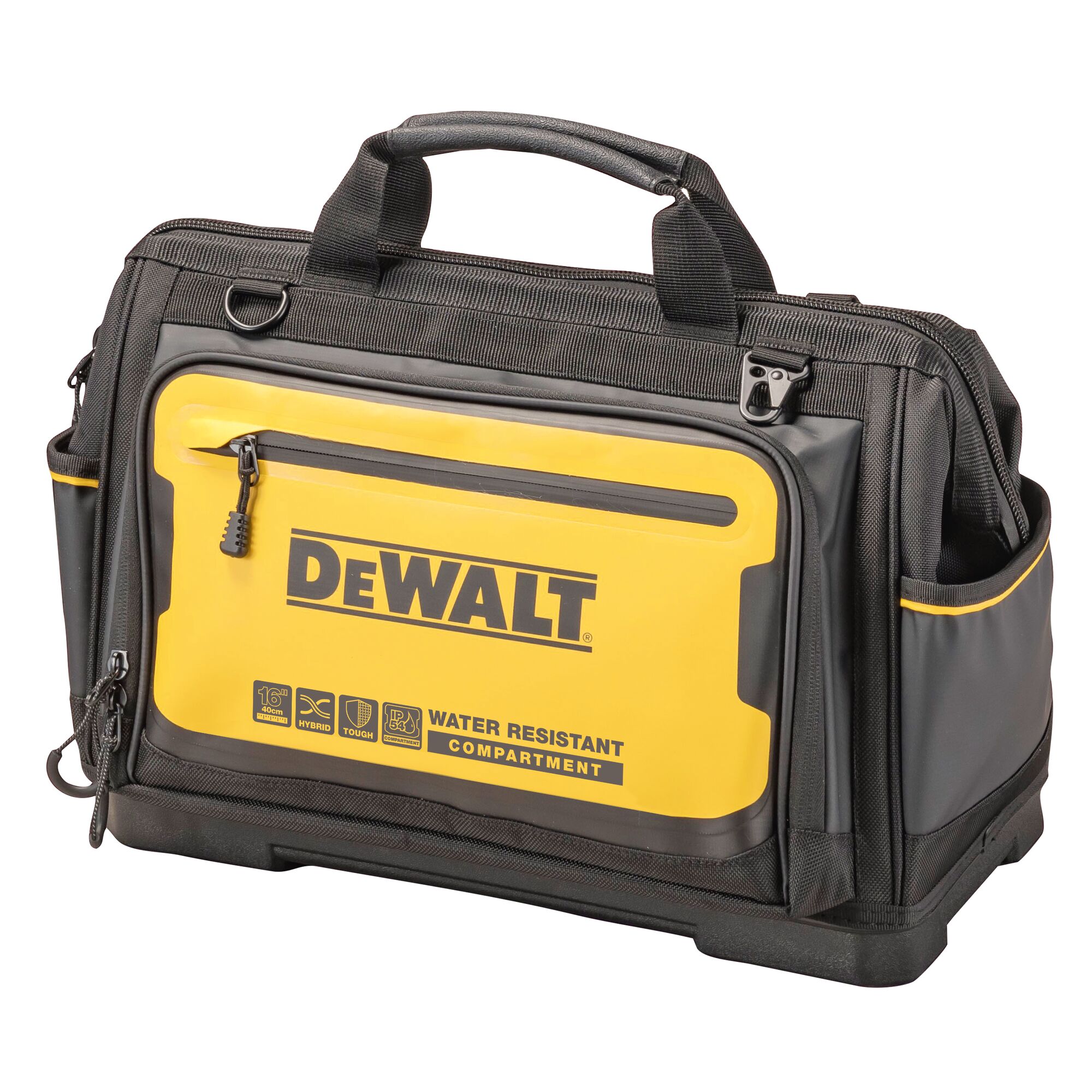 Bolso para herramientas con cierre DEWALT de nylon balístico negro/amarillo 11 pulgadas de ancho x 11.75 pulgadas de profundidad x 16.125 pulgadas de largo DWST560103