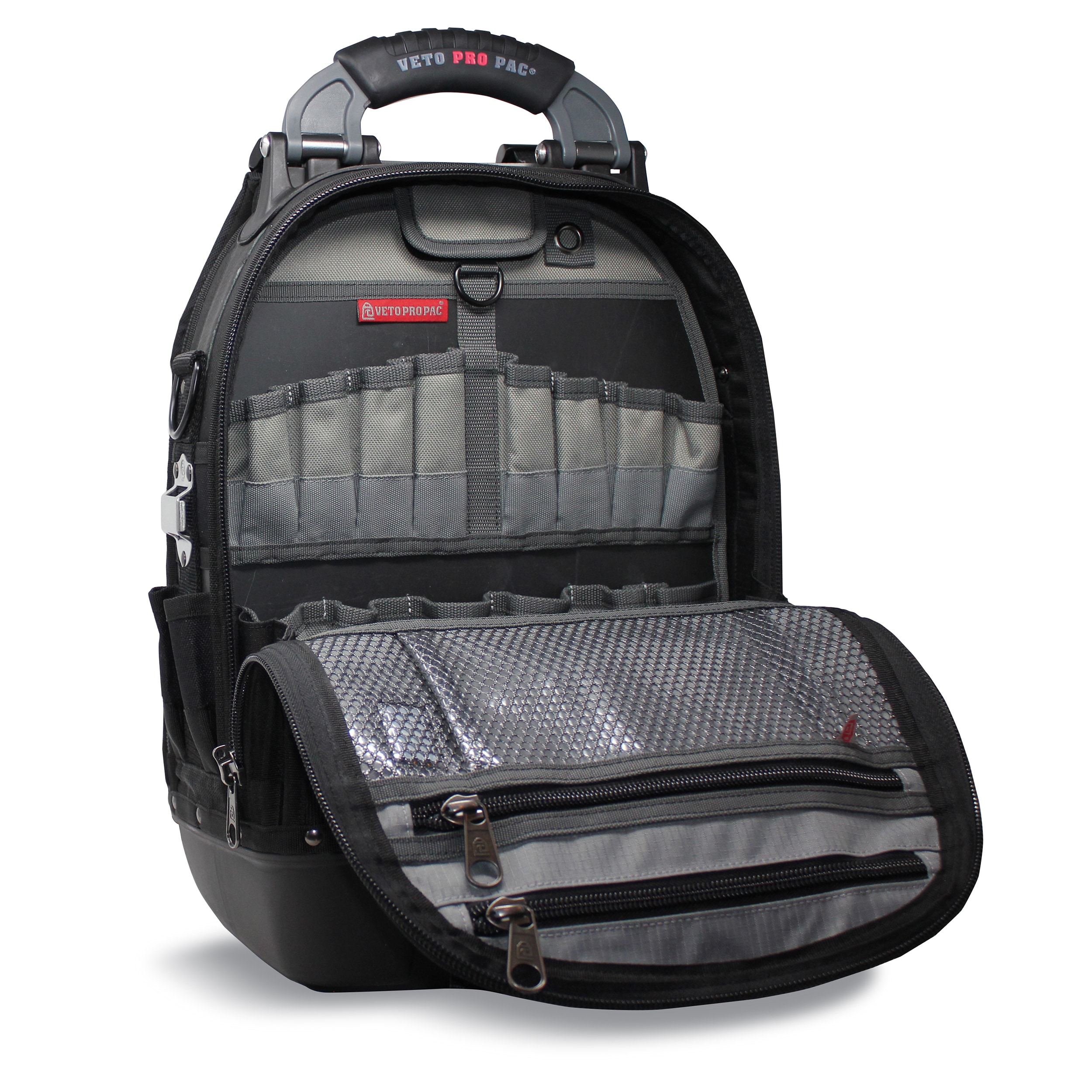 Bolsa de herramientas con cierre en negro de nylon Veto Pro Pac Blackout de 13 pulgadas de ancho x 10 pulgadas de profundidad x 19 pulgadas de largo VPP10092