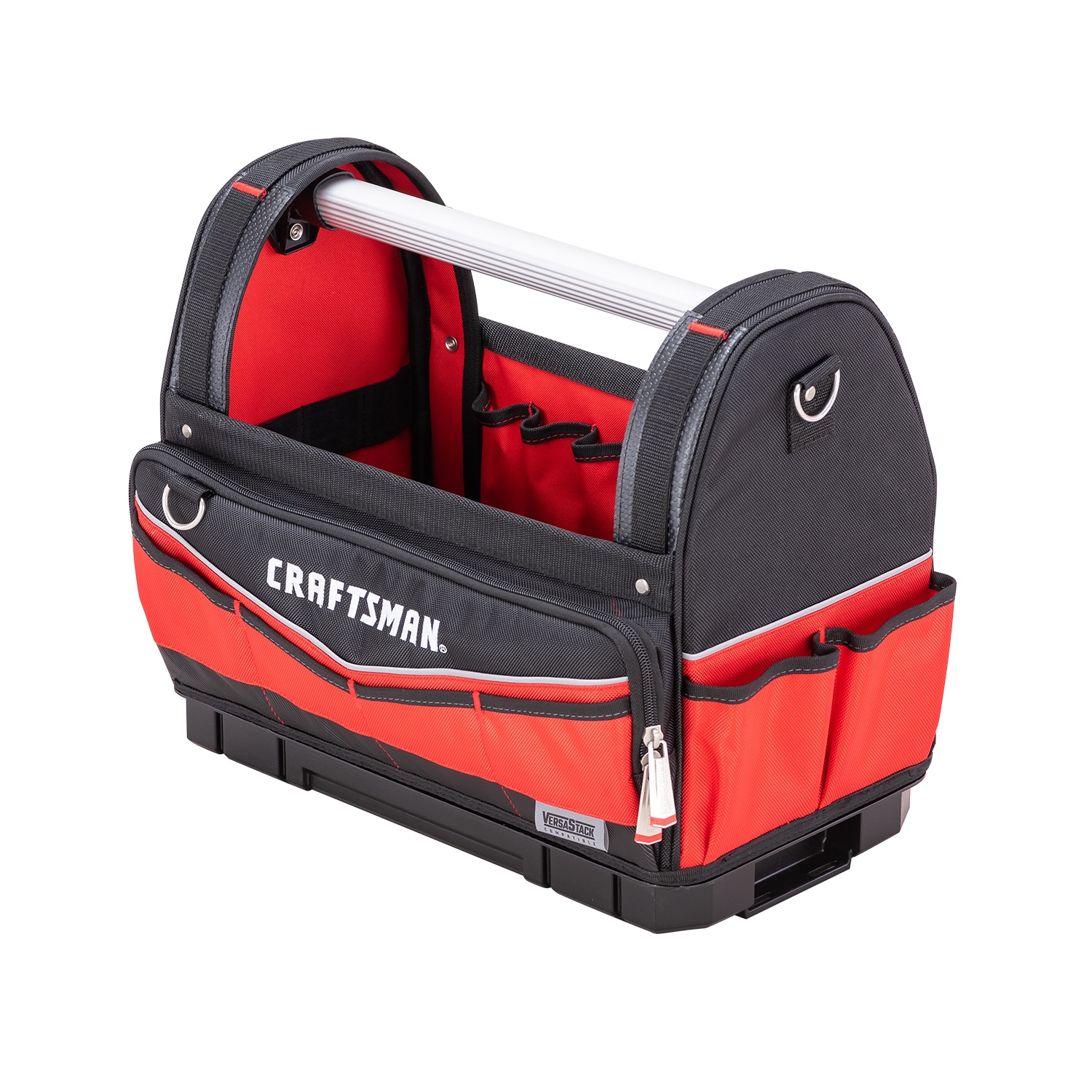 Bolso de herramientas CRAFTSMAN VERSASTACK rojo y negro de poliéster de 17 pulgadas de ancho x 8.5 pulgadas de profundidad x 13 pulgadas de largo CMST17621