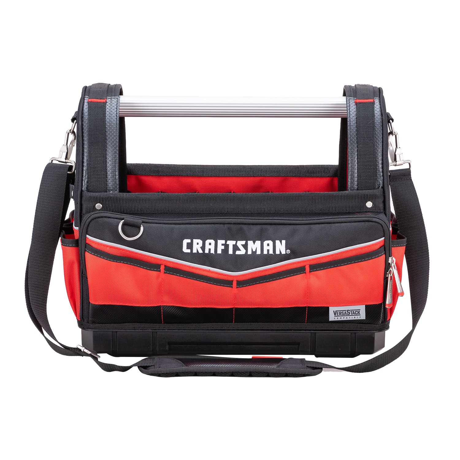 Bolso de herramientas CRAFTSMAN VERSASTACK rojo y negro de poliéster de 17 pulgadas de ancho x 8.5 pulgadas de profundidad x 13 pulgadas de largo CMST17621