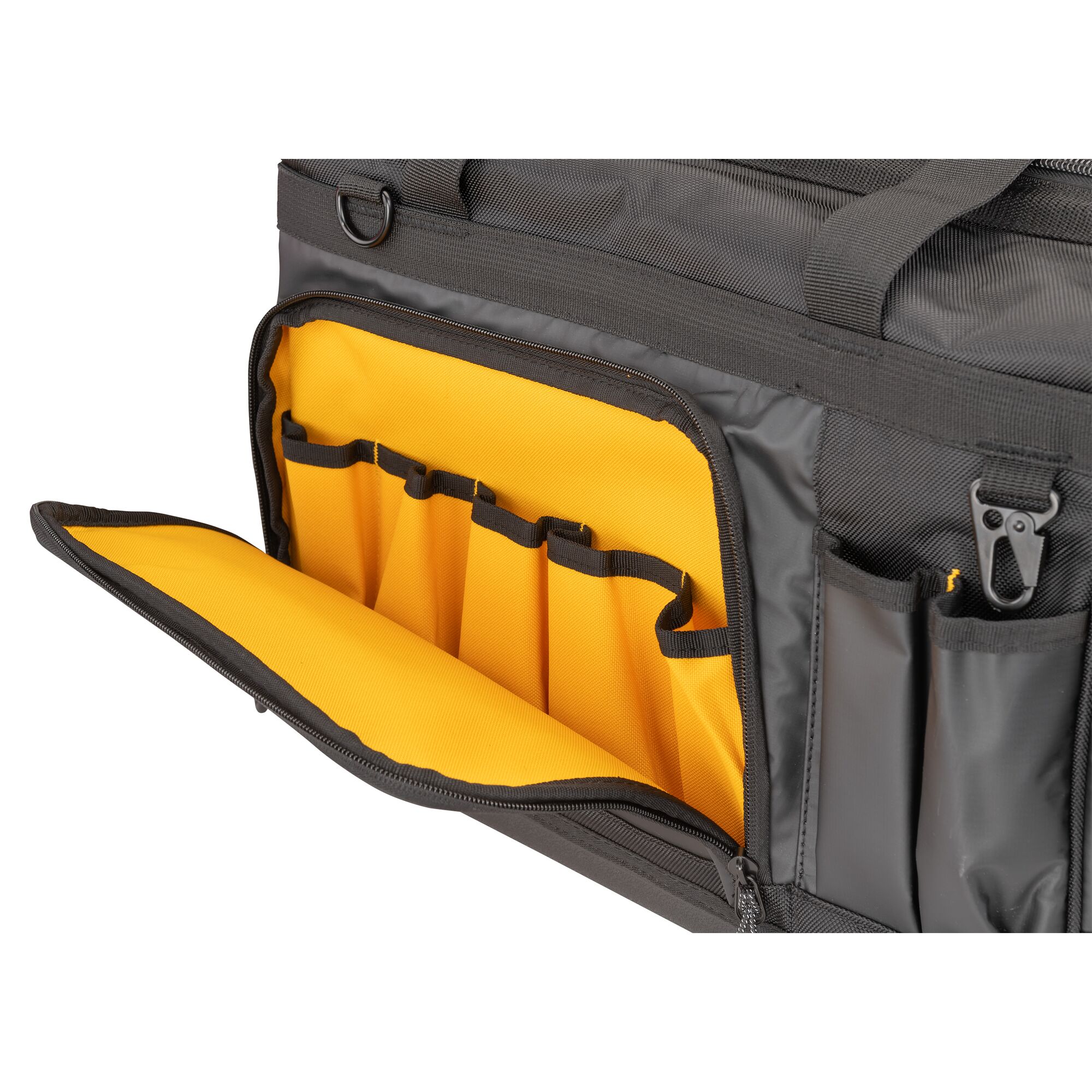 Bolsa para herramientas con cierre DEWALT Negro-Amarillo de nylon balístico 11.375 pulg W x 12.125 pulg D x 20 pulg L DWST560104
