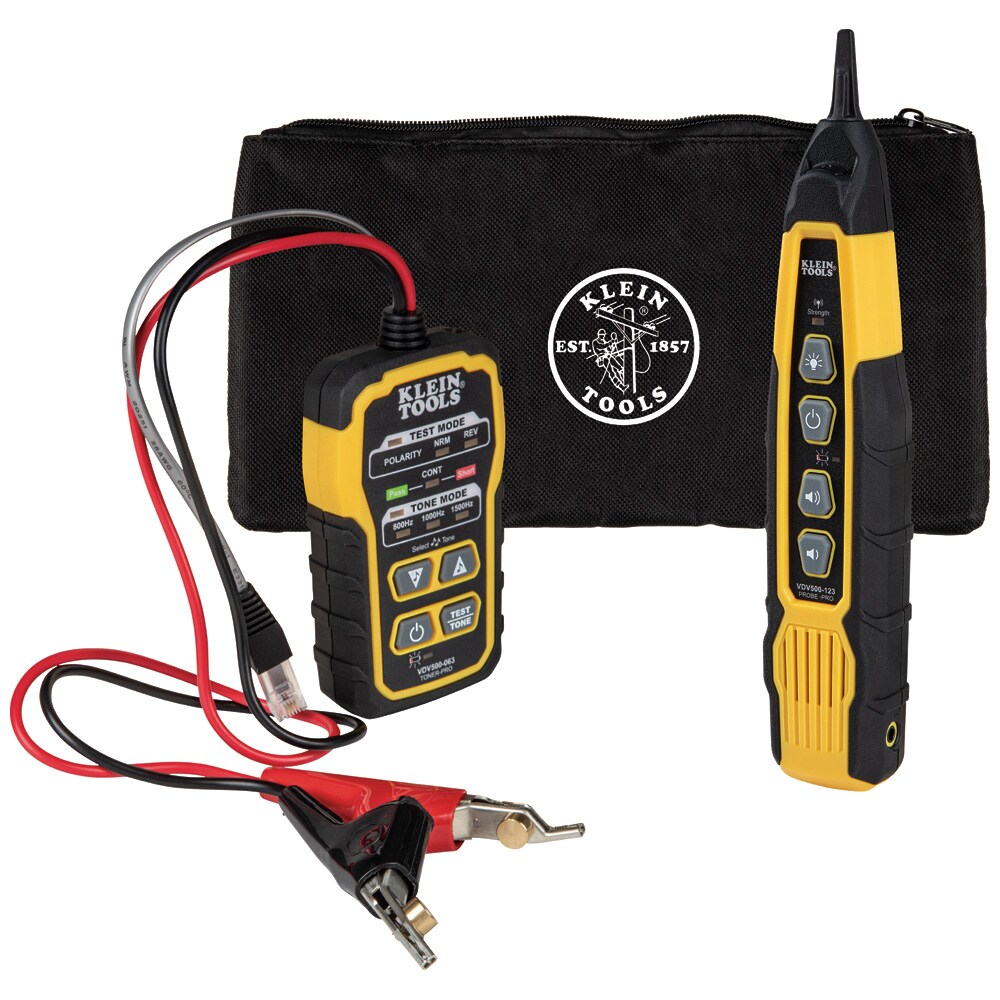 Estuche con cierre para el kit PRO de tono y sonda de Klein Tools, nylon negro VDV770500