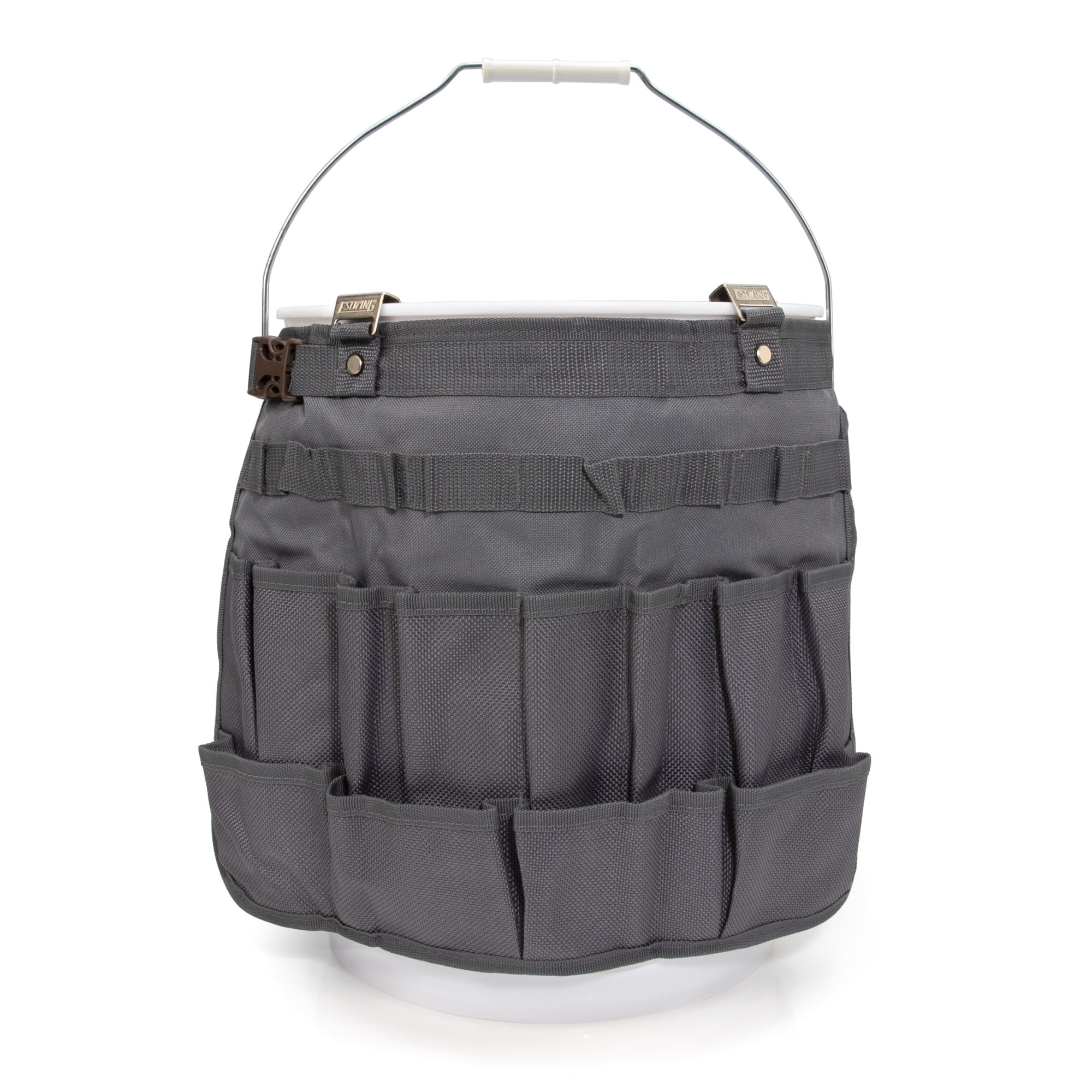 Organizador de cubeta de 5 galones Estwing gris/marrón de poliéster de 8.50 pulgadas de ancho x 13.00 pulgadas de profundidad x 1.60 pulgadas de largo 94767
