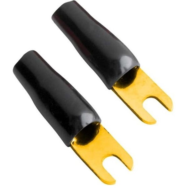Terminales de espada de barrera negra bañados en oro calibre 8 Doomsday, paquete de 10 - DO946949