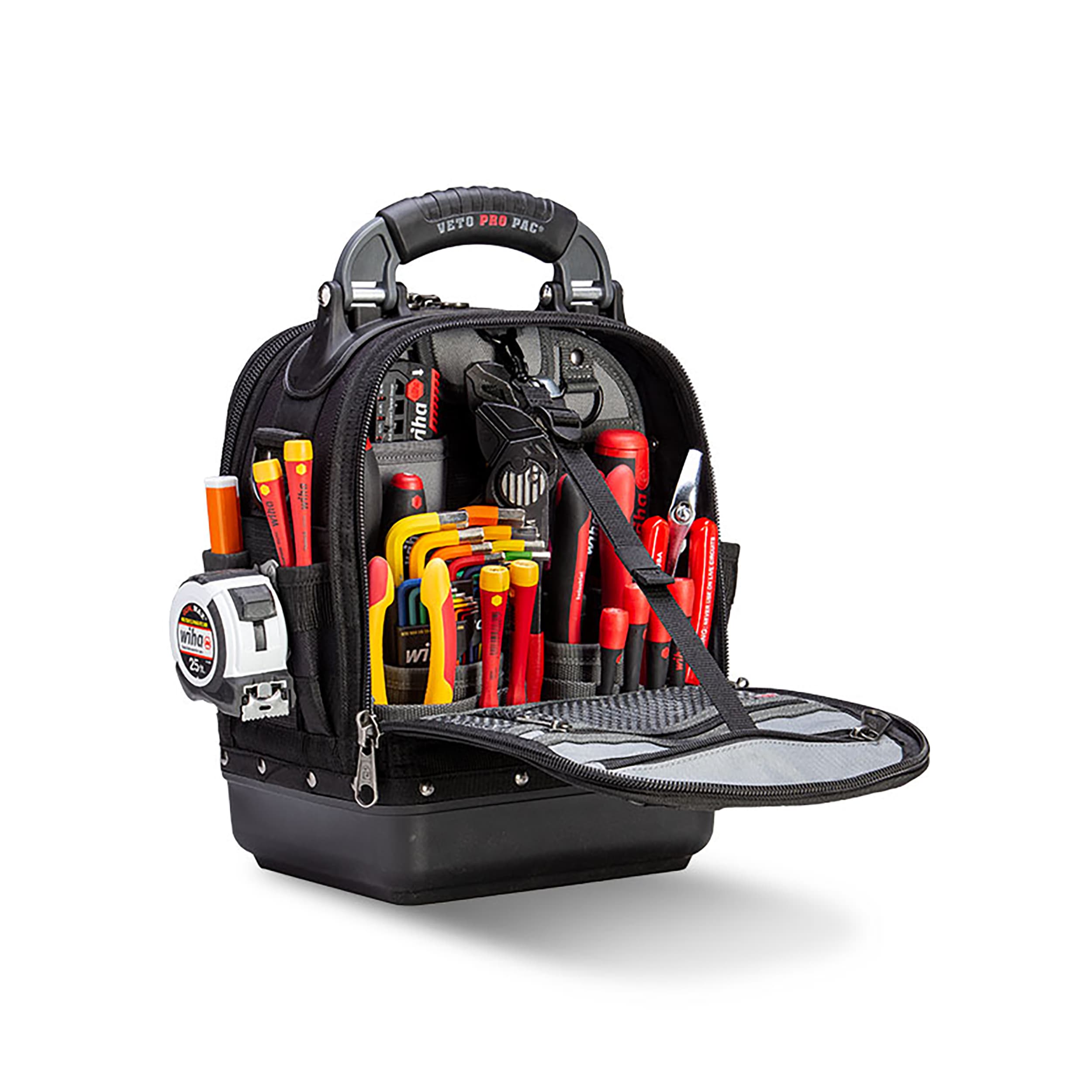 Bolsa de herramientas con cremallera Veto Pro Pac Blackout Nylon 12 pulgadas de ancho x 8.5 pulgadas de profundidad x 14 pulgadas de largo VPP10230