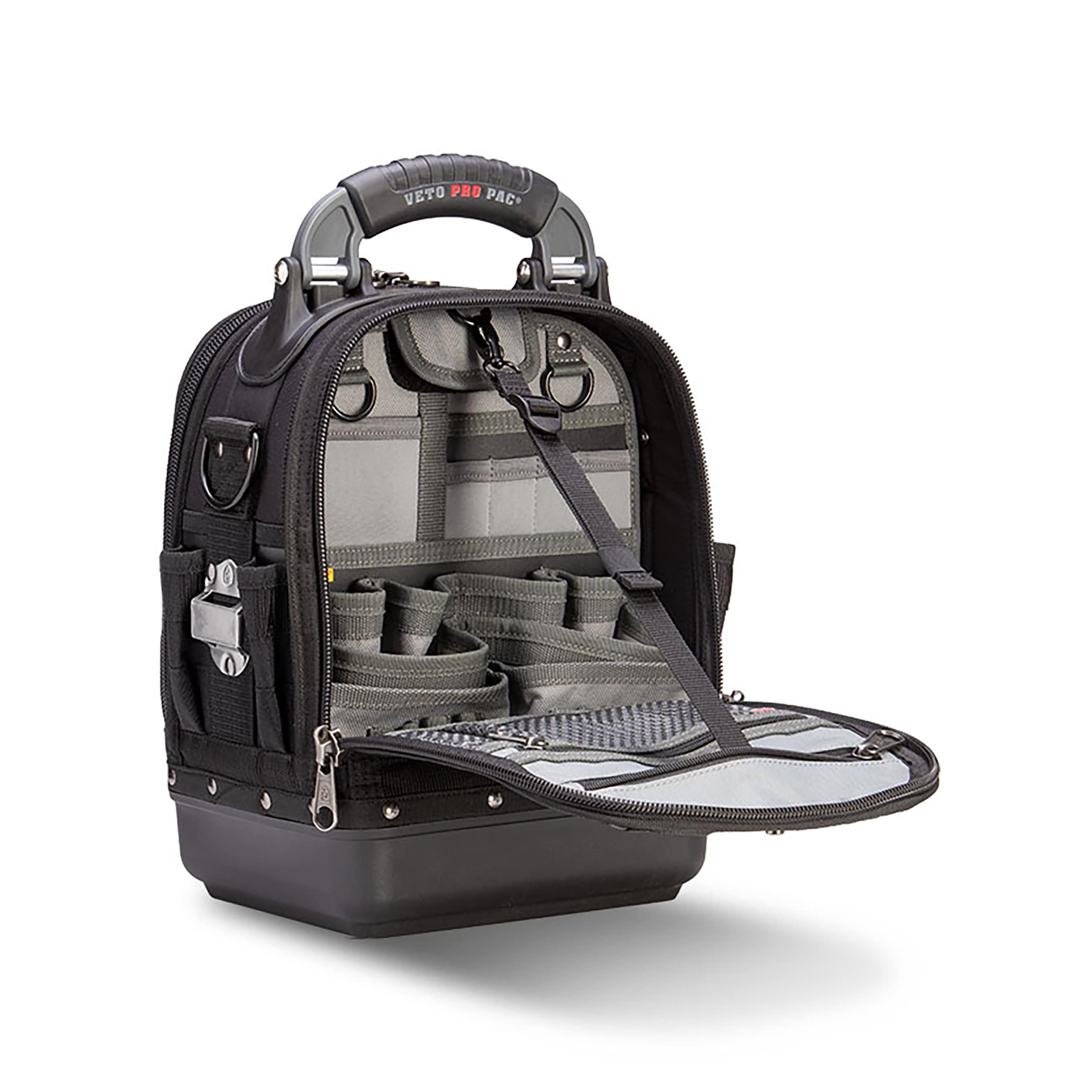 Bolsa de herramientas con cremallera Veto Pro Pac Blackout Nylon 12 pulgadas de ancho x 8.5 pulgadas de profundidad x 14 pulgadas de largo VPP10230
