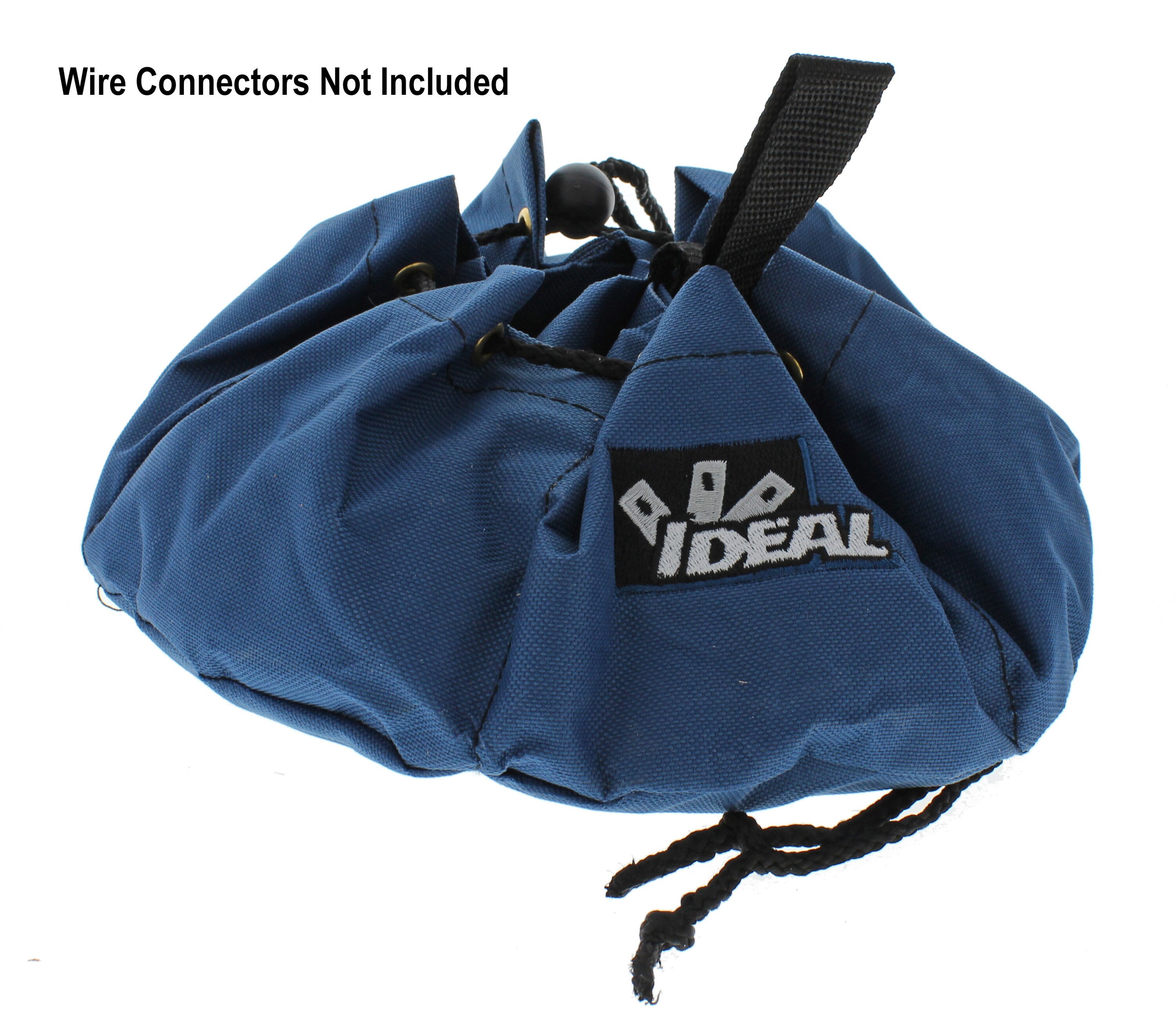 Bolsa de herramientas para accesorios con cordón de poliéster azul IDEAL de 9.5 pulgadas de ancho x 3.5 pulgadas de fondo x 9.5 pulgadas de largo 35-655