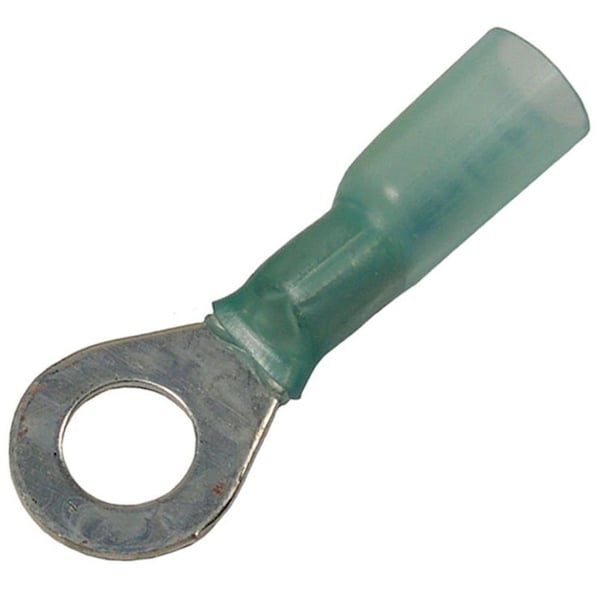 Terminal de anillo Pico Crimp & Heat Shrink, perno de 1/4 pulgadas, 16-14 AWG azul, paquete de 5 - 2223PT