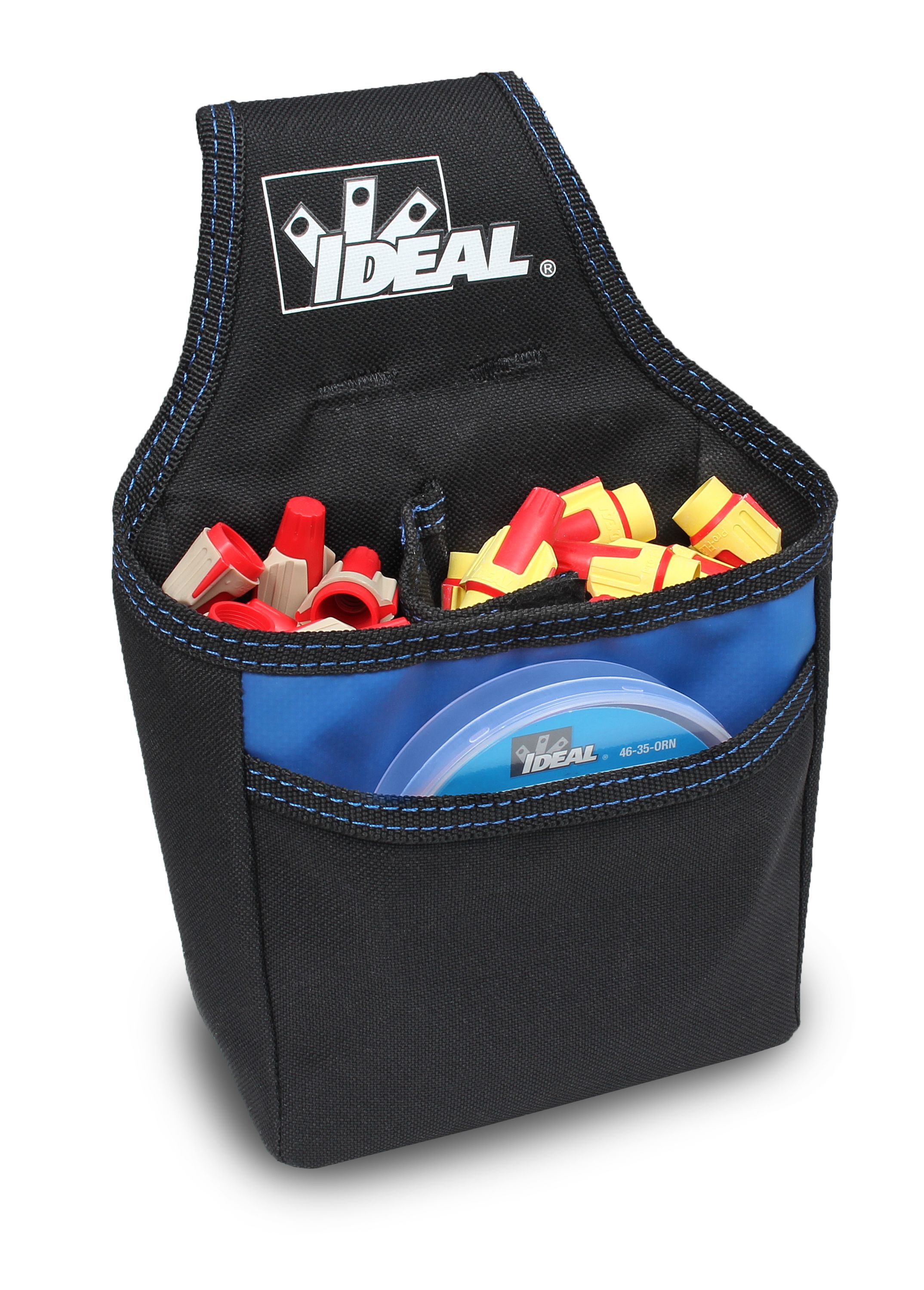Bolsa de herramientas IDEAL negra de poliéster de 7 pulgadas de ancho x 3 pulgadas de profundidad x 9.5 pulgadas de largo 37-024