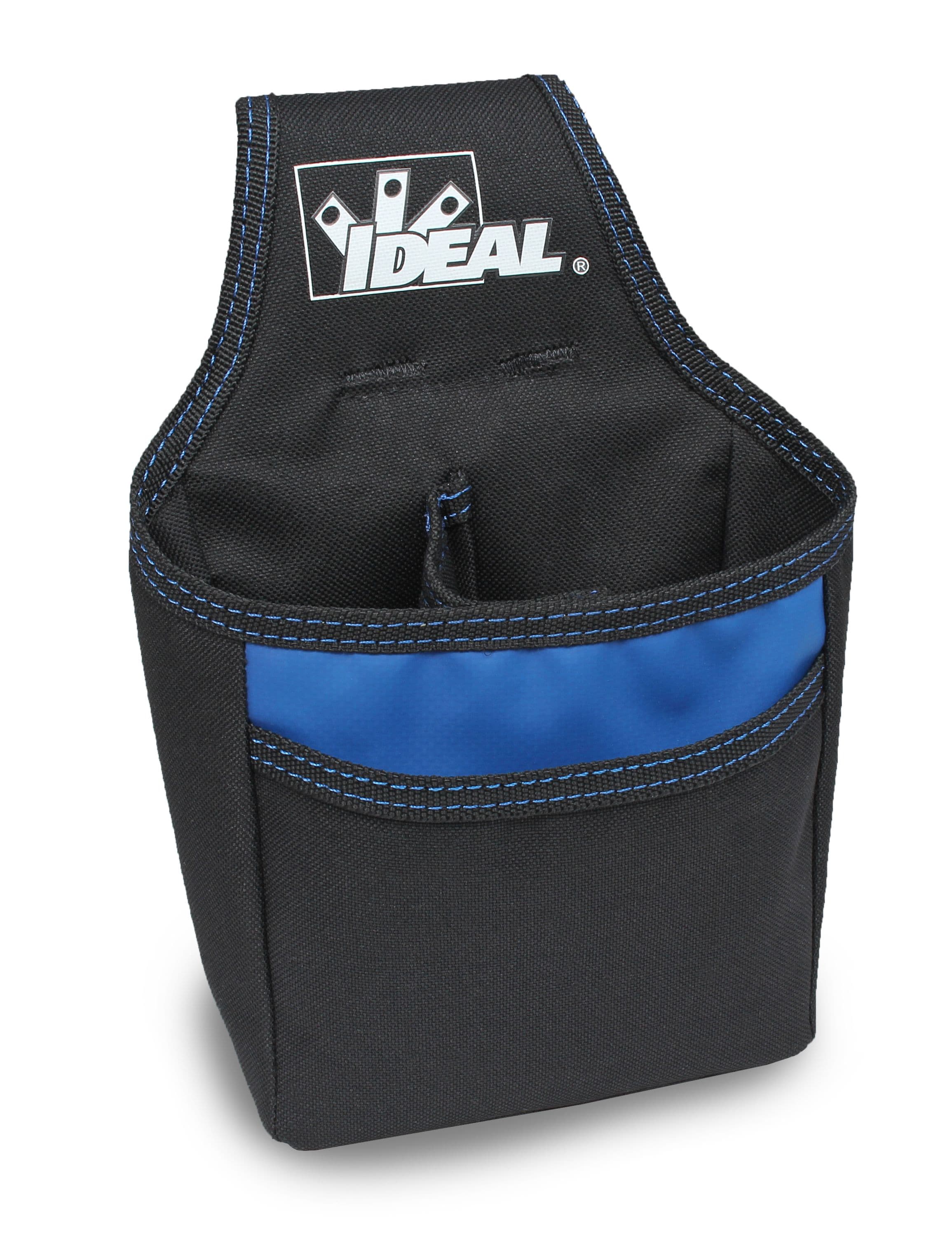 Bolsa de herramientas IDEAL negra de poliéster de 7 pulgadas de ancho x 3 pulgadas de profundidad x 9.5 pulgadas de largo 37-024