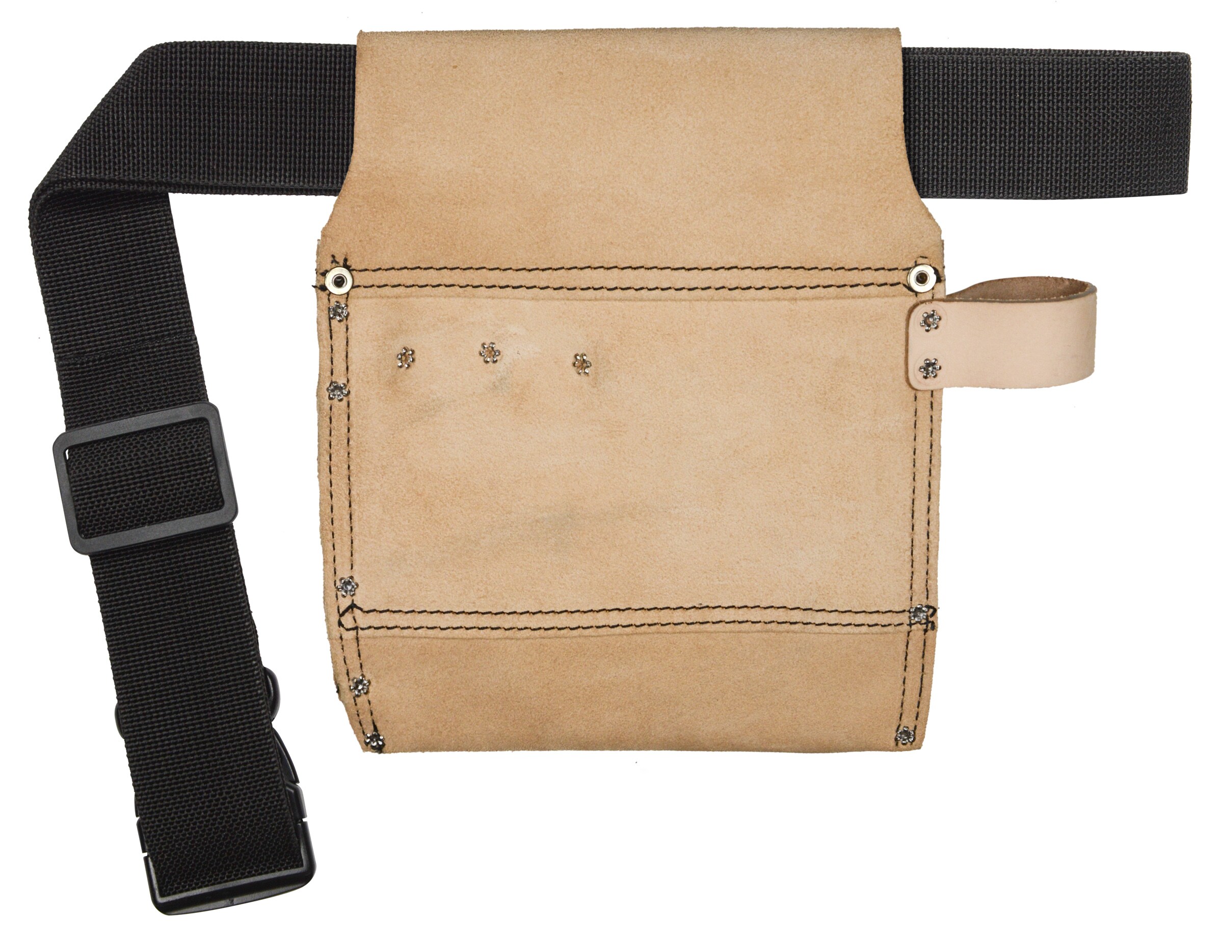 Bolso para herramientas de cuero marrón Kobalt de 9 pulgadas de ancho x 10 pulgadas de profundidad x 15 pulgadas de largo KB4890