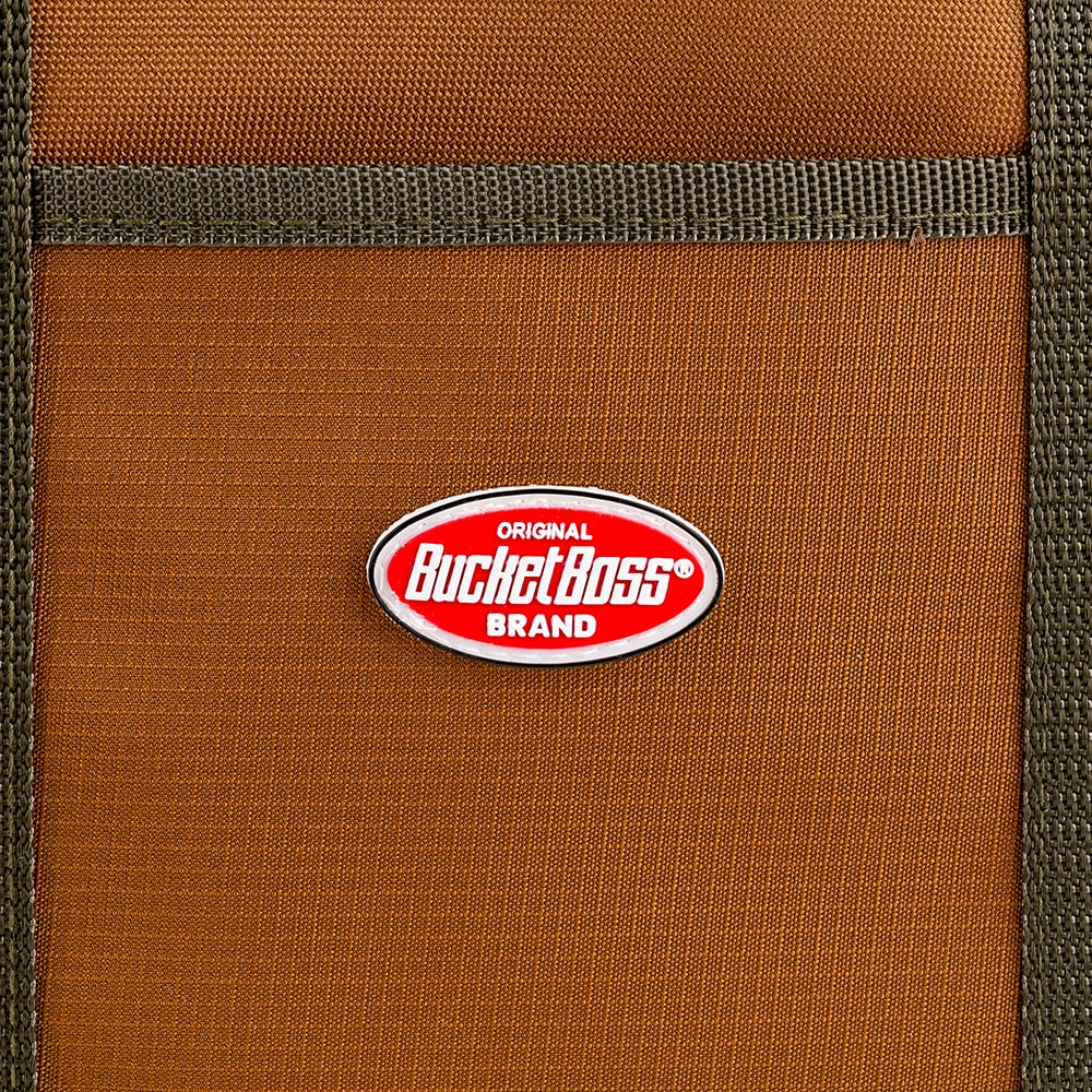 Bolsa para herramientas con cierre de cremallera de poliéster marrón de 3 pulgadas de ancho x 14 pulgadas de profundidad x 14 pulgadas de largo marca Bucket Boss 69000
