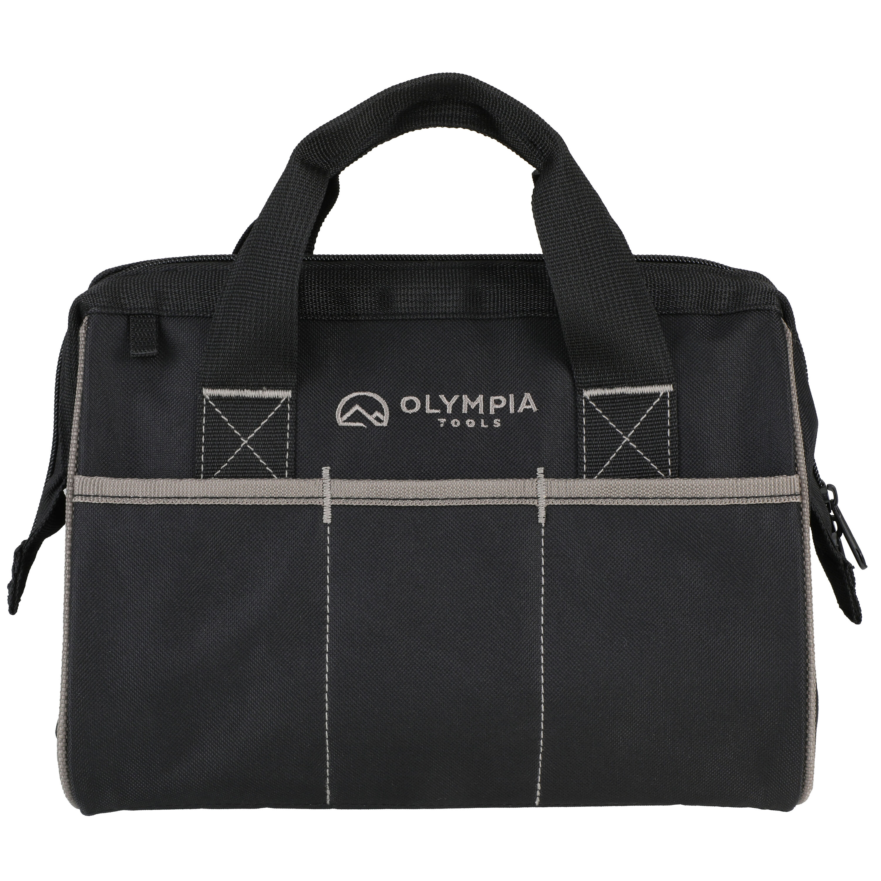 Bolsa de herramientas con cierre OLYMPIA de nylon negro de 9.06 pulgadas de ancho x 11.81 pulgadas de profundidad x 7.87 pulgadas de largo 91-019