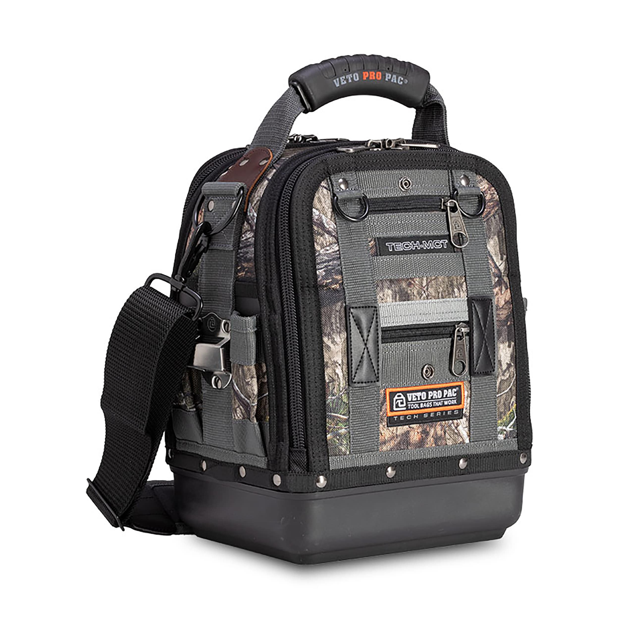 Bolsa de herramientas con cremallera Veto Pro Pac CAMO - Mossy Oak Country DNA Nylon 12 pulgadas de ancho x 8.5 pulgadas de profundidad x 14 pulgadas de largo VPP10386