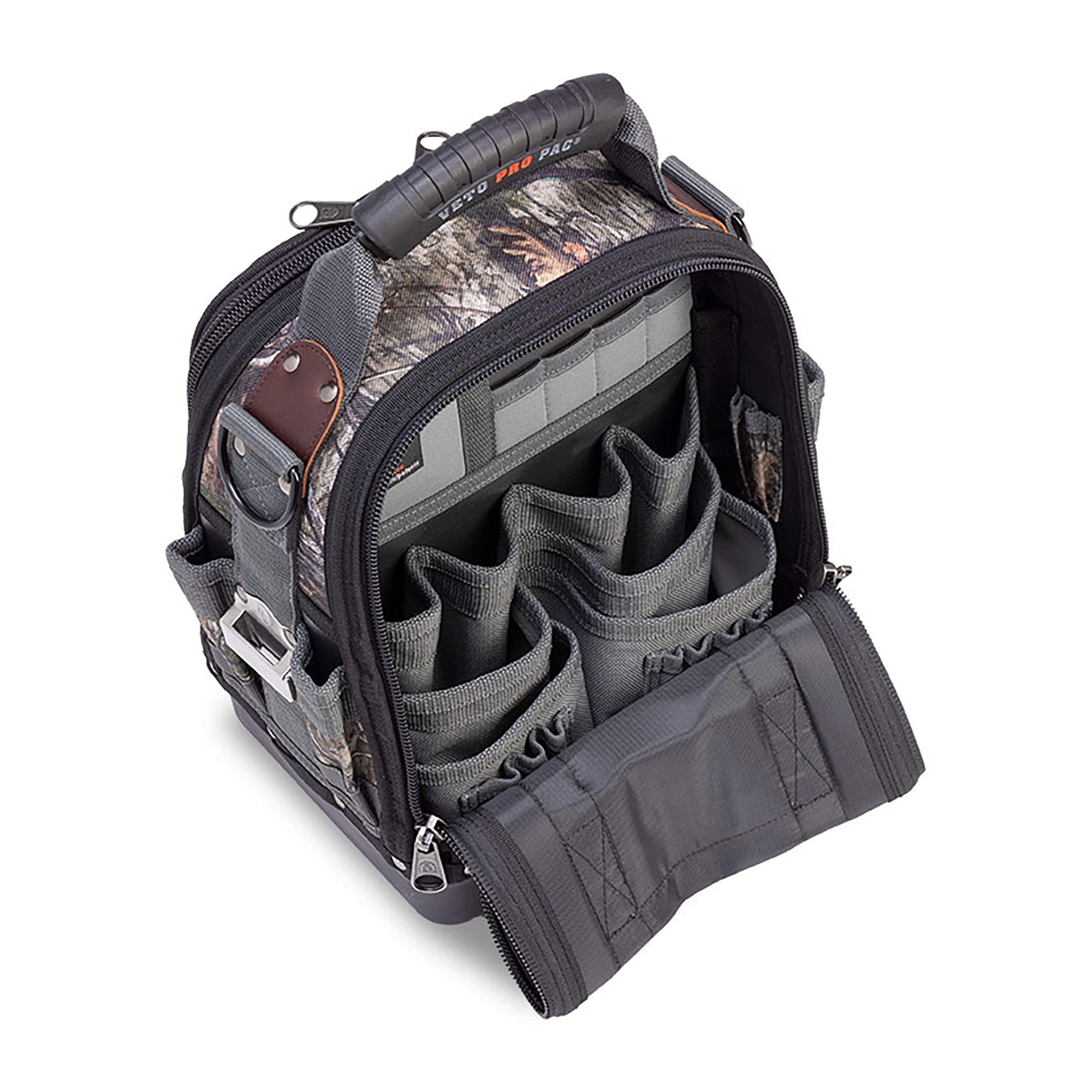 Bolsa de herramientas con cremallera Veto Pro Pac CAMO - Mossy Oak Country DNA Nylon 12 pulgadas de ancho x 8.5 pulgadas de profundidad x 14 pulgadas de largo VPP10386