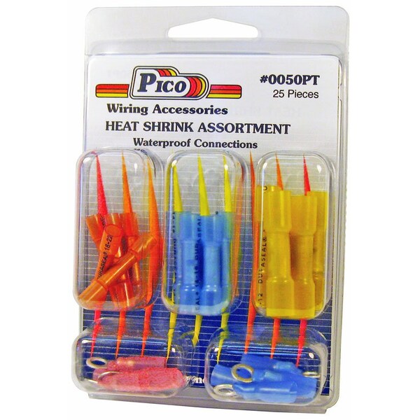 Kit de Empalme Termocontraíble Pico Wiring Accessories - 22-16, 16-14 y 12-10 AWG, 25 piezas - 0050PT