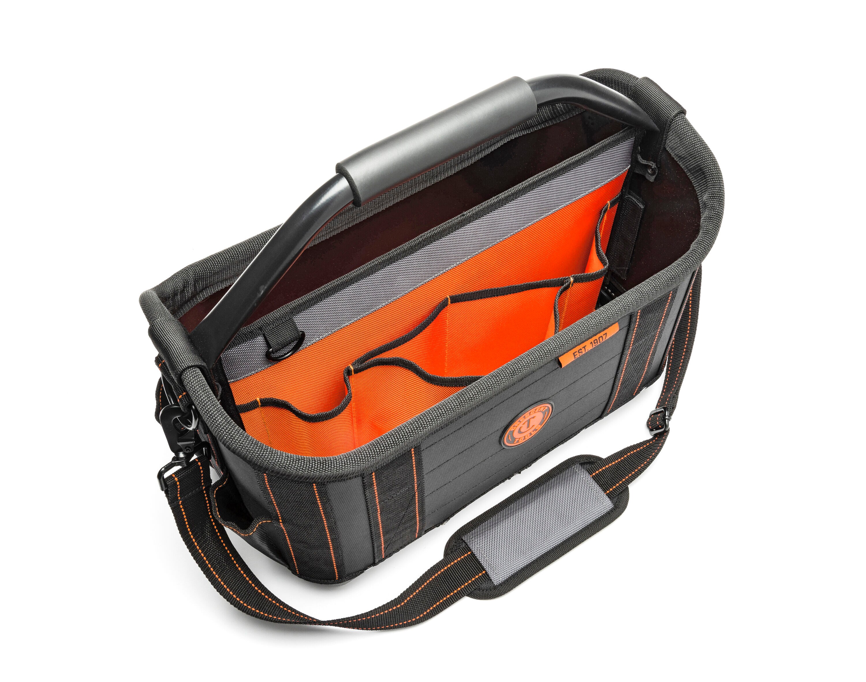 Bolsa de herramientas de piel cruda Crescent, poliéster negro/gris, 17 pulgadas de ancho x 16 pulgadas de profundidad x 11 pulgadas de largo CTB1710N