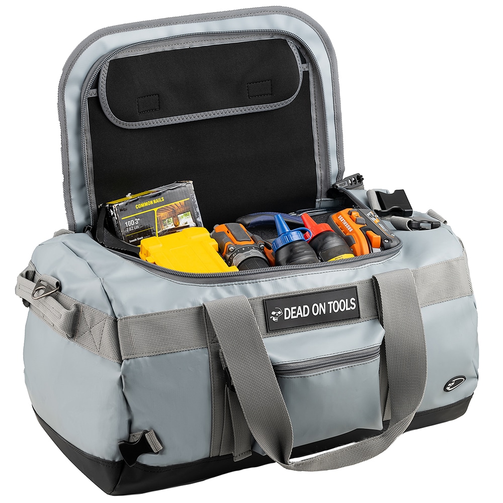 Bolsa de herramientas con cremallera DO500 de PVC gris resistente a la intemperie de 20 pulgadas de largo x 13.78 pulgadas de ancho x 9.84 pulgadas de profundidad "Dead On"
