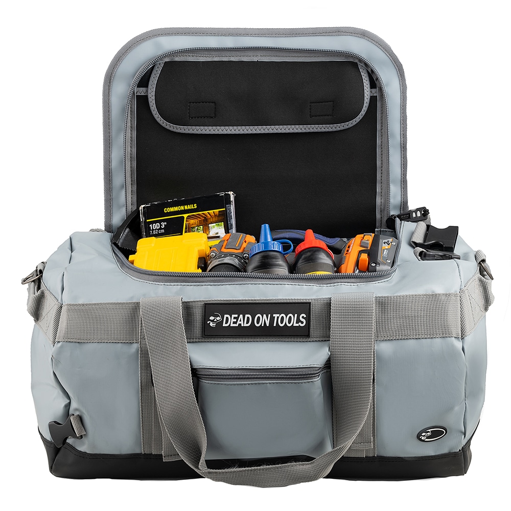 Bolsa de herramientas con cremallera DO500 de PVC gris resistente a la intemperie de 20 pulgadas de largo x 13.78 pulgadas de ancho x 9.84 pulgadas de profundidad "Dead On"