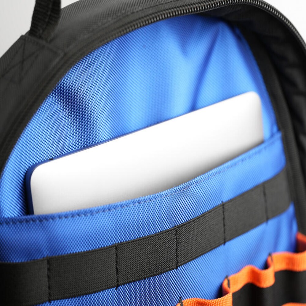 Mochila con cierre de nylon balístico negro de Jonard Tools de 14 pulgadas de ancho x 18 pulgadas de profundidad x 7 pulgadas de largo BP-100