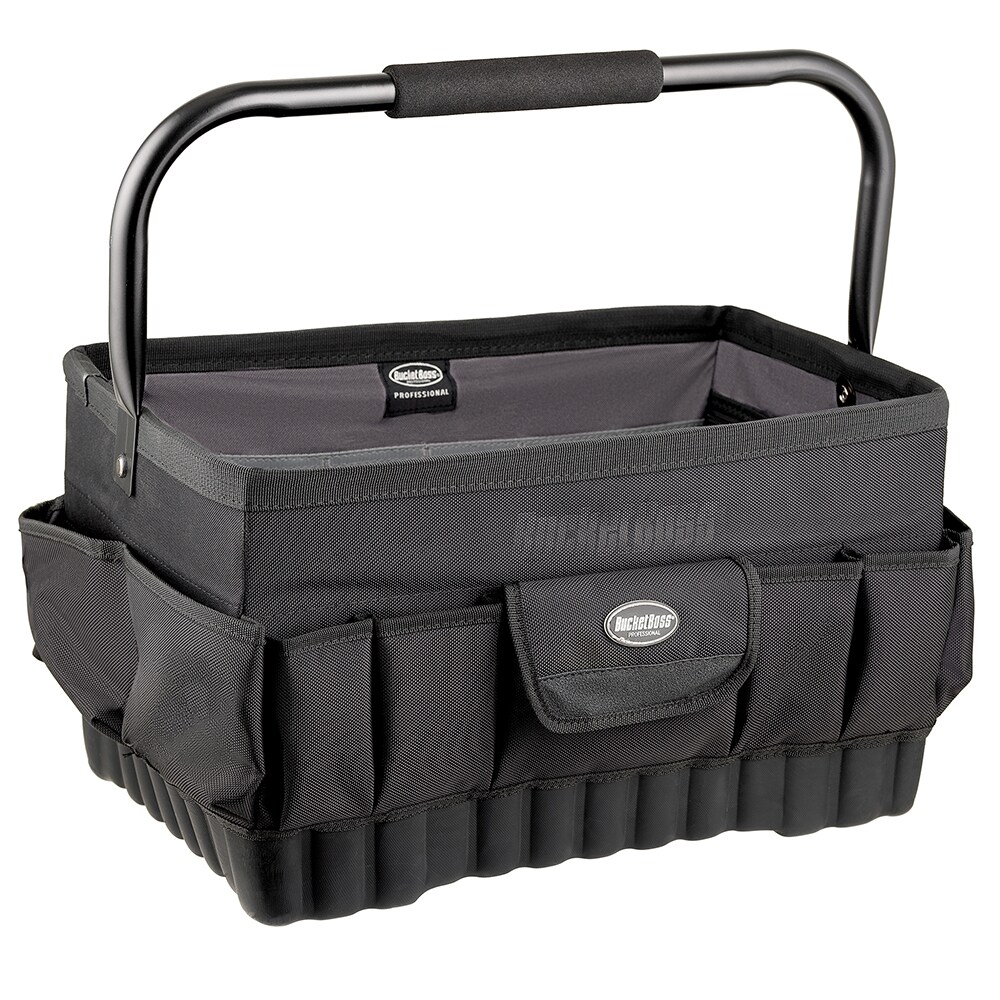 Caja de herramientas Bucket Boss Pro Box 18 de poliéster negro de 18 pulgadas de ancho x 12 pulgadas de profundidad x 10.5 pulgadas de largo, 74018