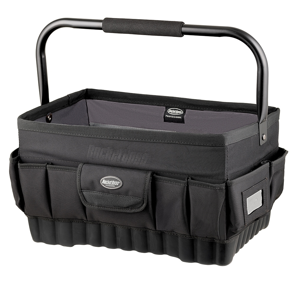 Caja de herramientas Bucket Boss Pro Box 18 de poliéster negro de 18 pulgadas de ancho x 12 pulgadas de profundidad x 10.5 pulgadas de largo, 74018