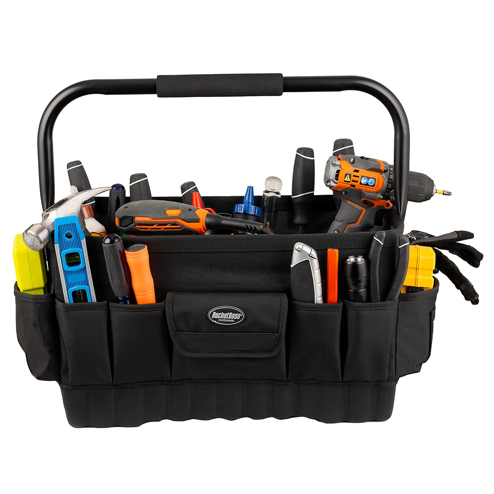 Caja de herramientas Bucket Boss Pro Box 18 de poliéster negro de 18 pulgadas de ancho x 12 pulgadas de profundidad x 10.5 pulgadas de largo, 74018