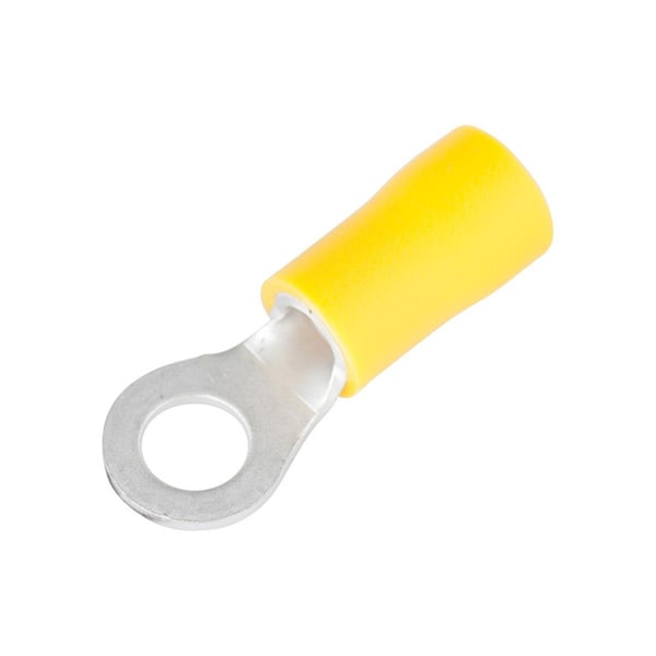 Terminal anillado aislado de calibre 10-12 AWG, amarillo, paquete de 8 - AC1492915
