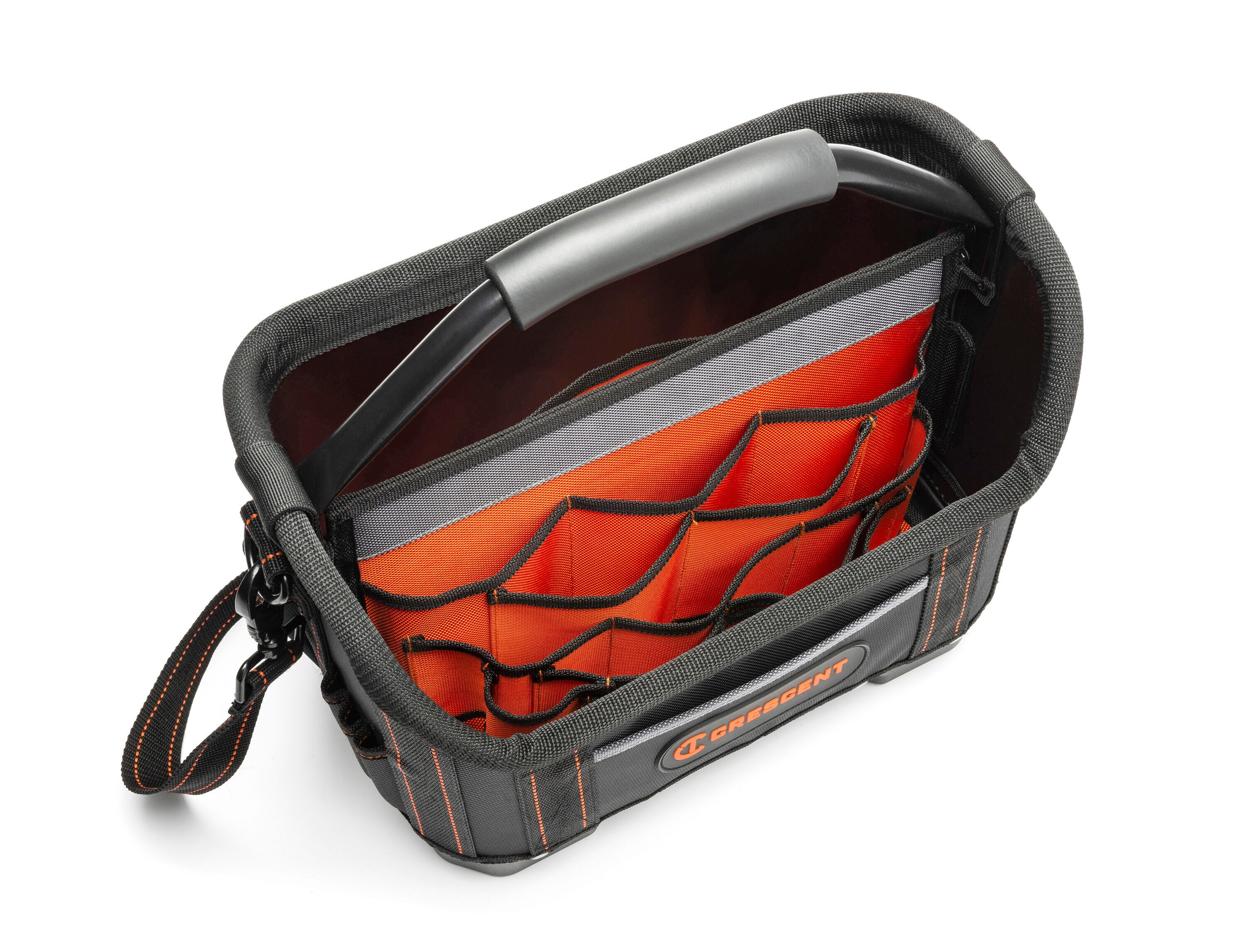Bolsa de herramientas de piel cruda Crescent, poliéster gris/negro 14 pulgadas de ancho x 14.5 pulgadas de profundidad x 9.6 pulgadas de largo CTB1410N