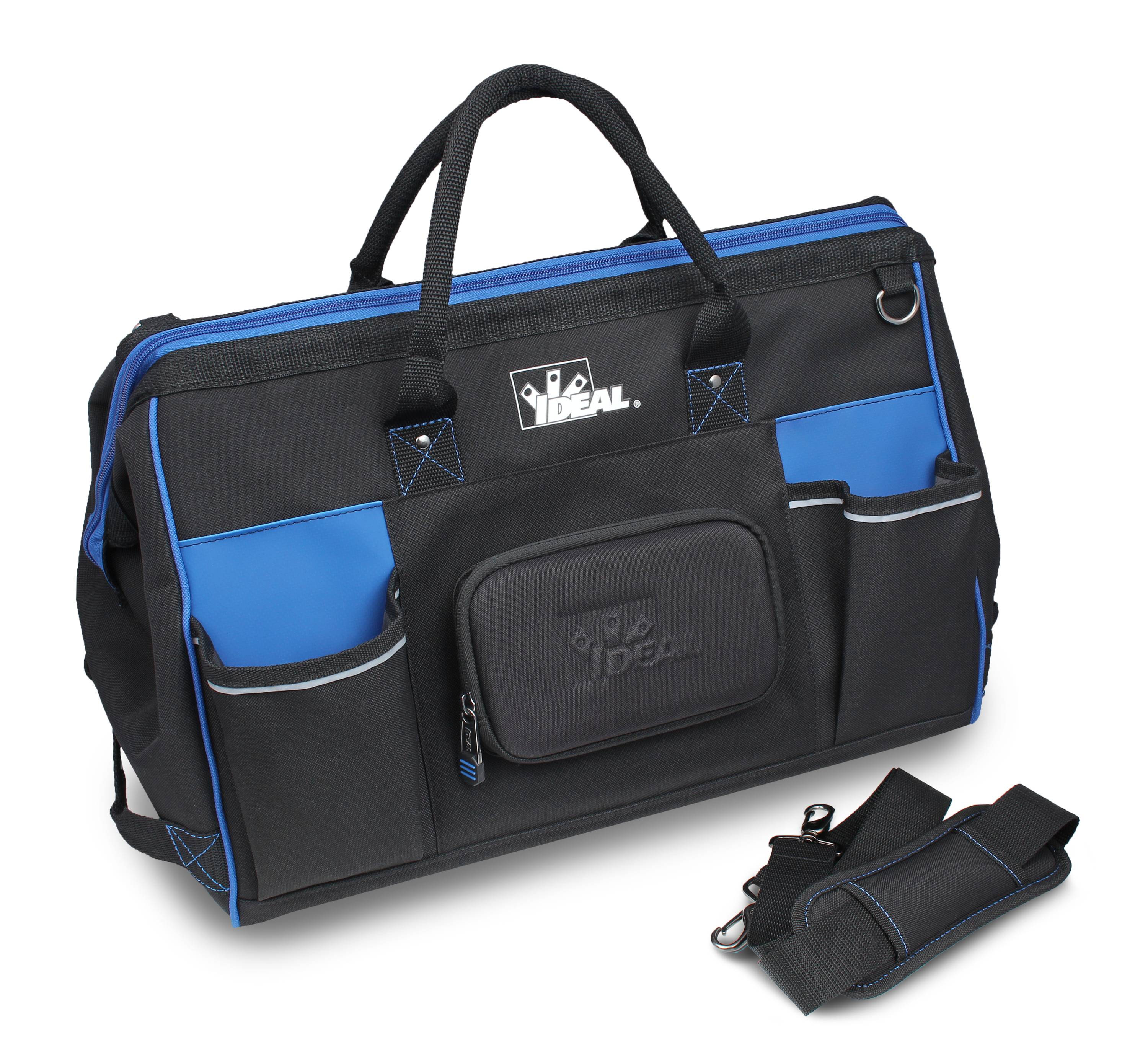 Bolso de electricista con cremallera IDEAL Pro Series Azul de poliéster de 11.5 pulgadas de ancho x 11.5 pulgadas de profundidad x 18 pulgadas de largo 37-012
