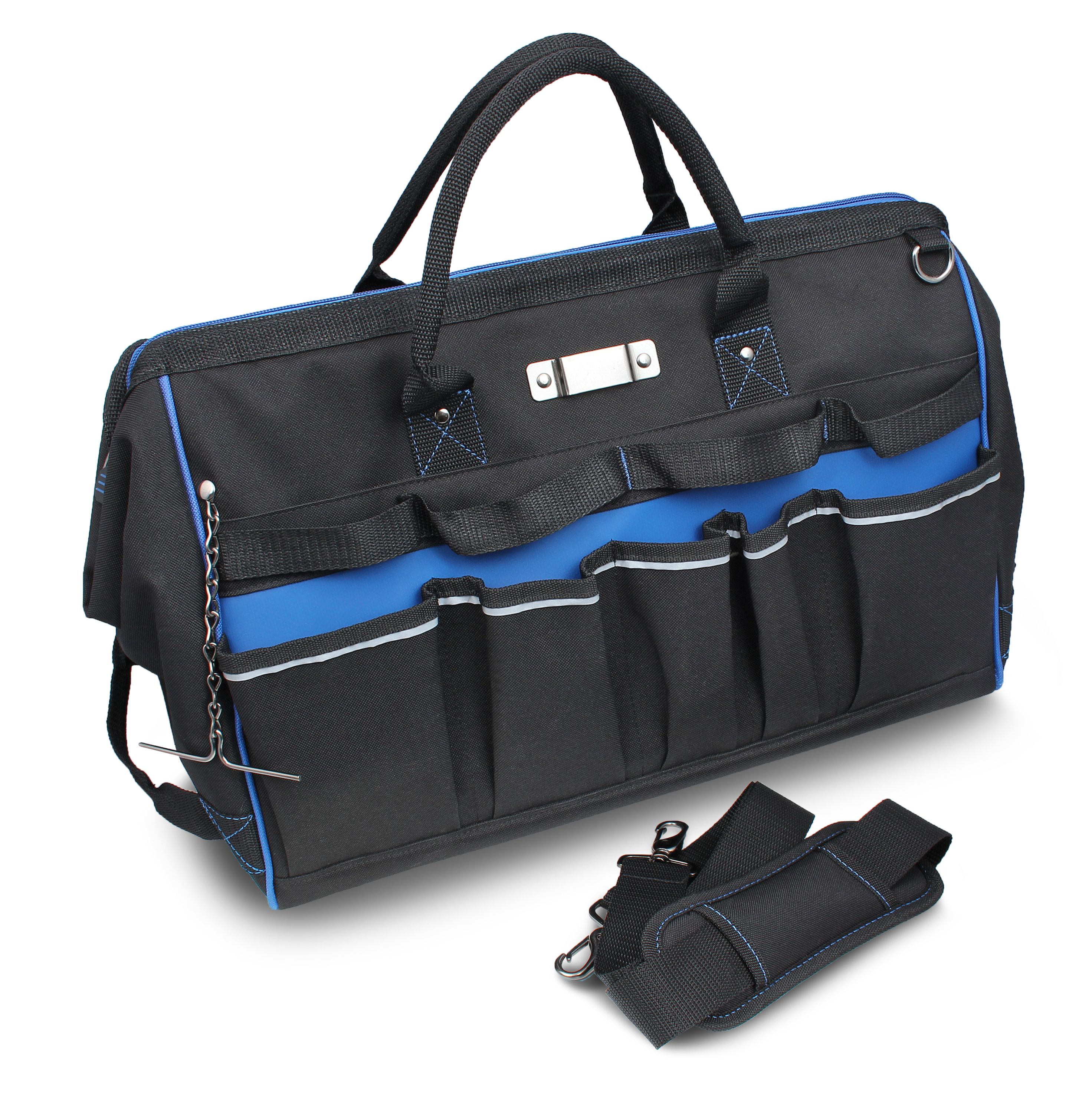 Bolso de electricista con cremallera IDEAL Pro Series Azul de poliéster de 11.5 pulgadas de ancho x 11.5 pulgadas de profundidad x 18 pulgadas de largo 37-012