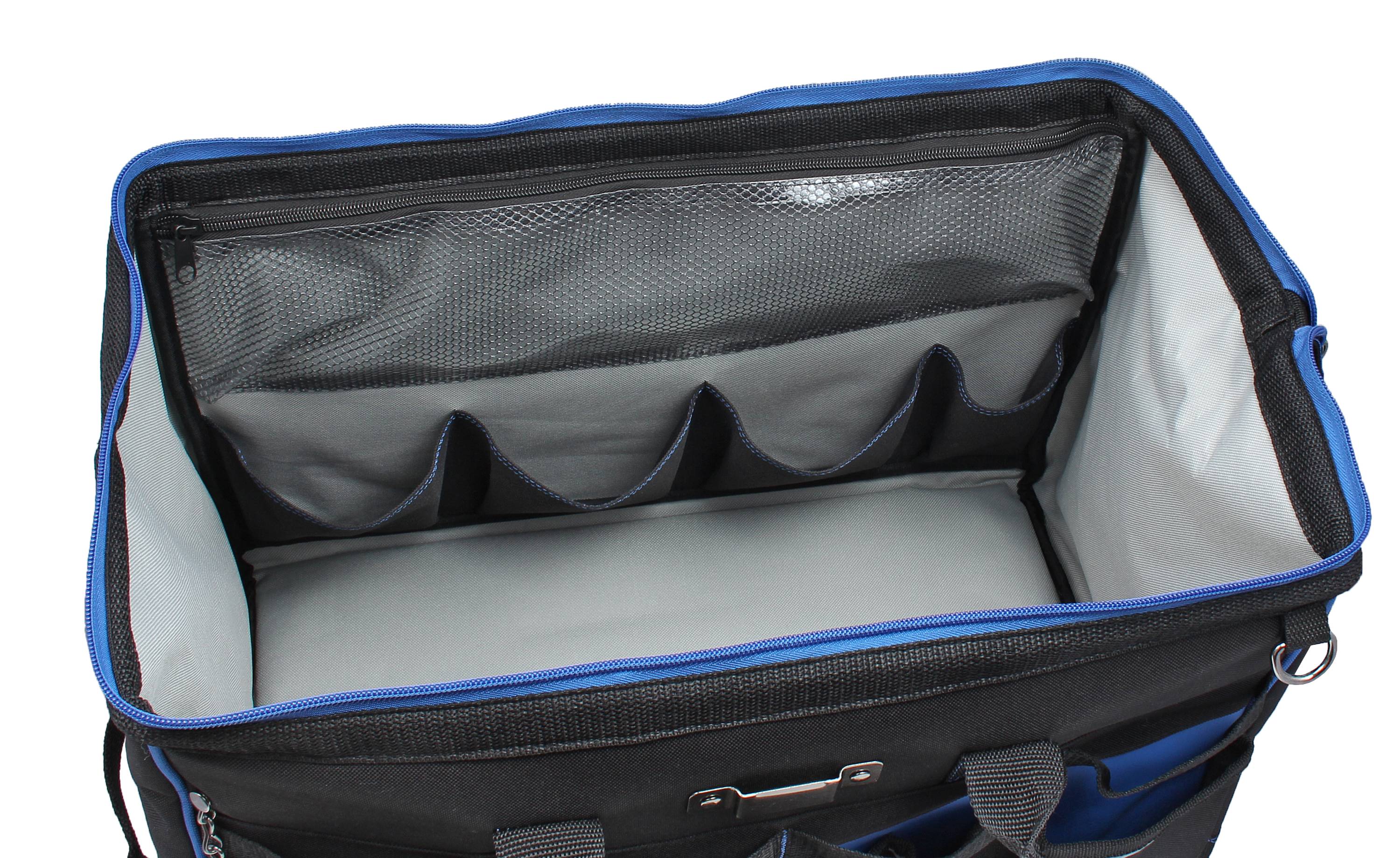 Bolso de electricista con cremallera IDEAL Pro Series Azul de poliéster de 11.5 pulgadas de ancho x 11.5 pulgadas de profundidad x 18 pulgadas de largo 37-012