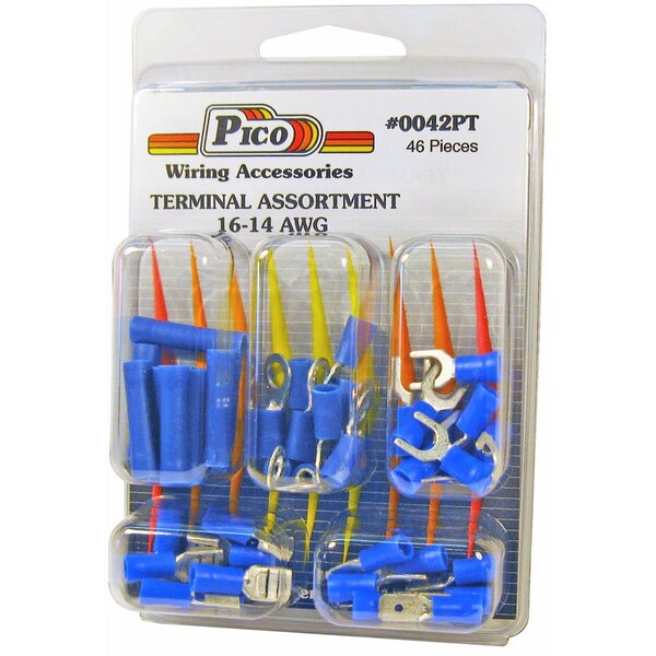 Kit de Conectores y Terminales Pico GA en Envase de Almejas, 46 piezas - 0042PT