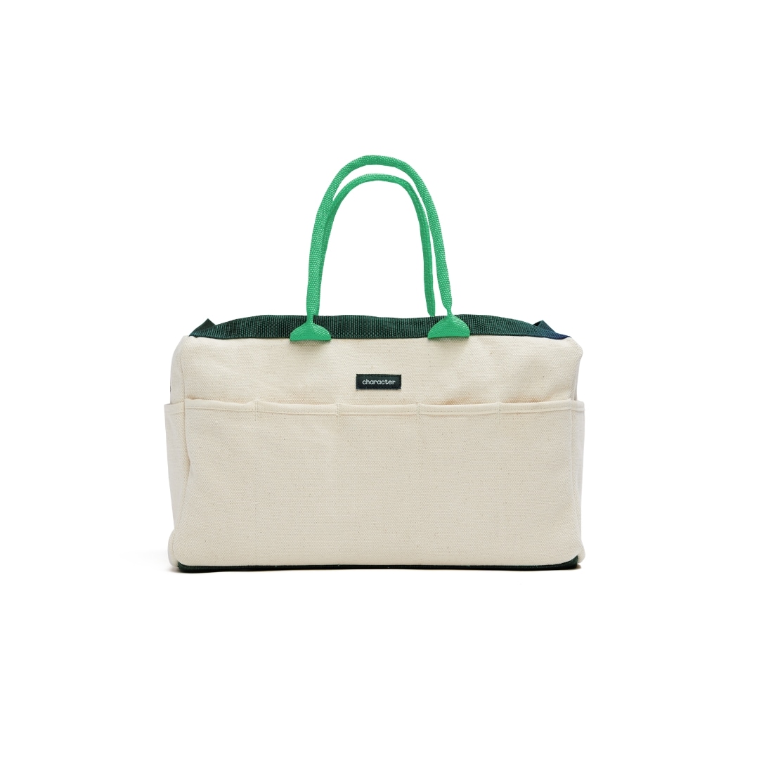 Bolsa de herramientas verde de lienzo para personajes de 14 pulgadas de ancho x 8.5 pulgadas de profundidad x 7 pulgadas de largo K-CHA-STG-BAG-GR-001