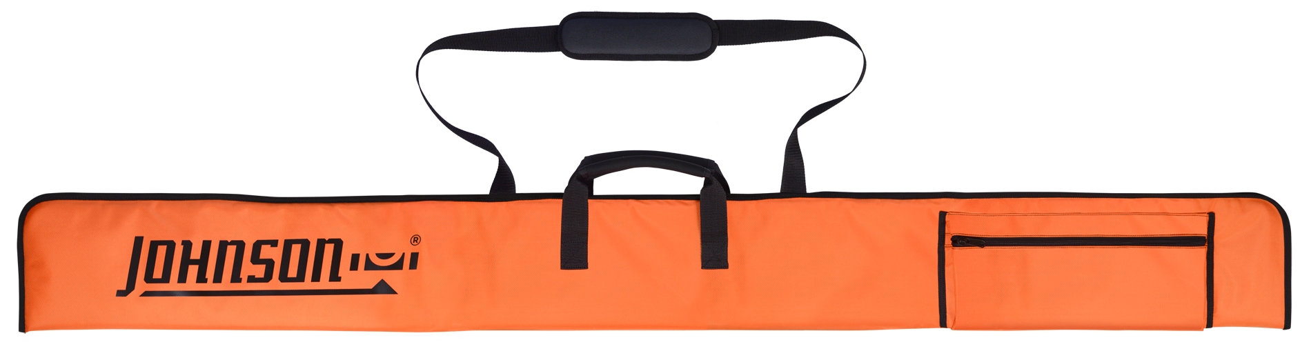 Bolsa de herramientas con cremallera de nailon naranja Johnson Level de 74 pulgadas de ancho x 1 pulgada de grosor x 8 pulgadas de largo 5800-72CASE