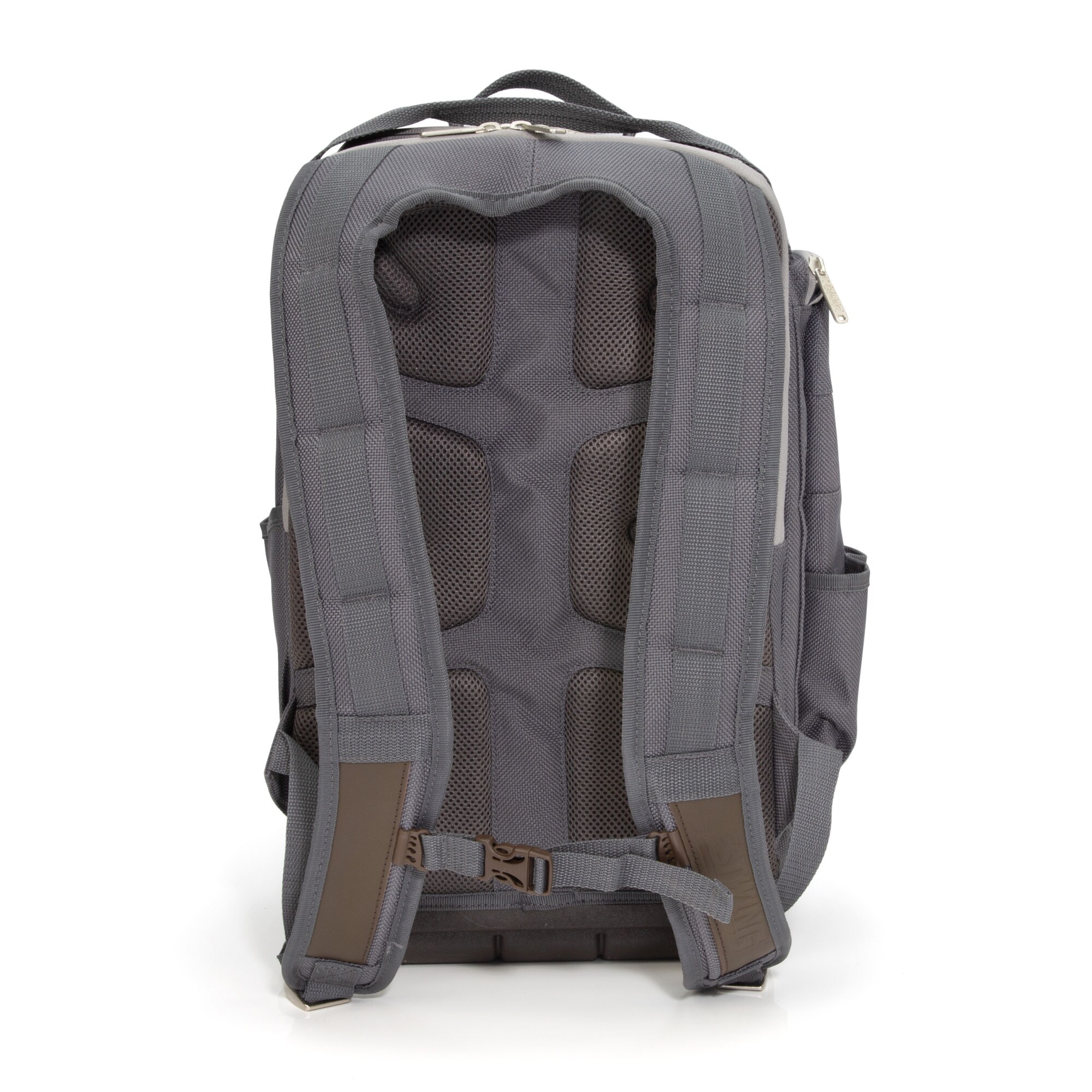 Mochila con cierre Estwing gris/marrón de poliéster de 20 pulgadas de ancho x 12.5 pulgadas de profundidad x 10 pulgadas de largo 94759