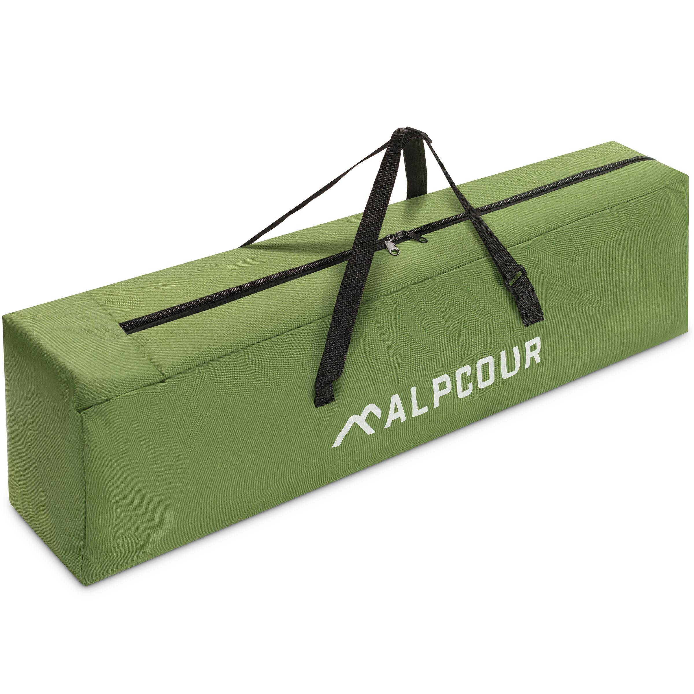 Bolsa de carga con cierre en color verde militar de poliéster, 10 pulgadas de ancho x 8 pulgadas de profundidad x 42 pulgadas de largo de Alpcour