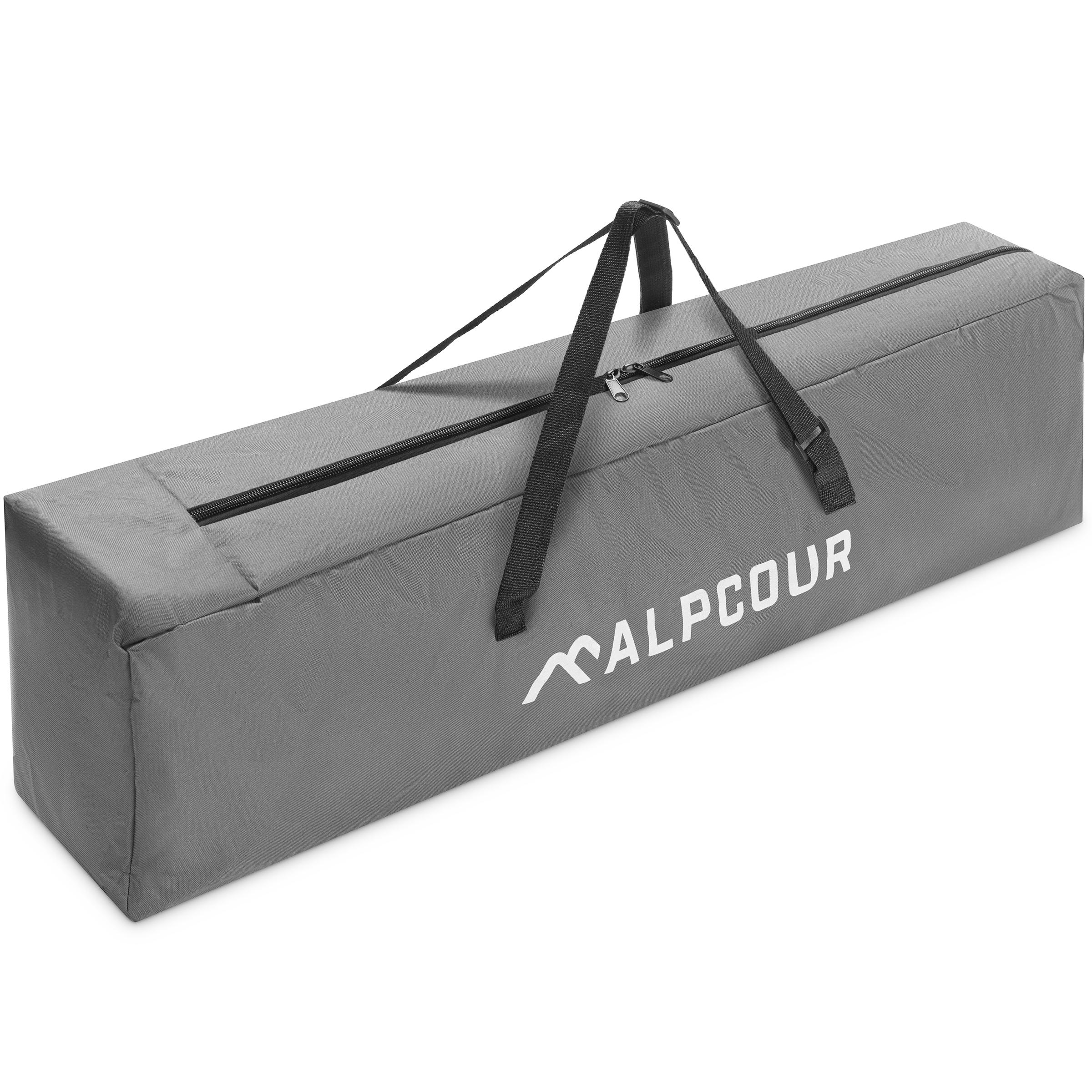 Bolsa de carga con cremallera en gris de poliéster de 10 pulgadas de ancho x 8 pulgadas de profundidad x 42 pulgadas de largo Alpcour APC-CCBXLGY