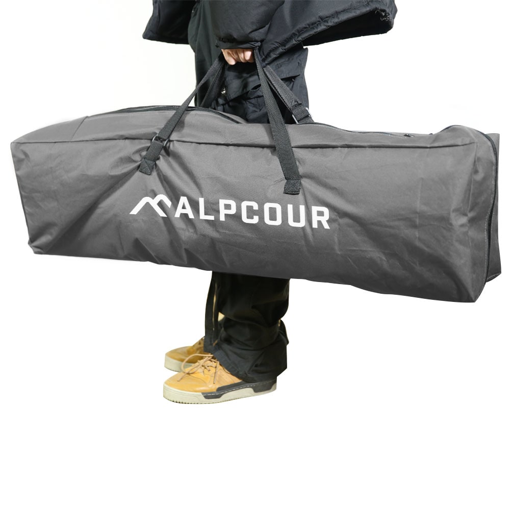 Bolsa de carga con cremallera en gris de poliéster de 10 pulgadas de ancho x 8 pulgadas de profundidad x 42 pulgadas de largo Alpcour APC-CCBXLGY