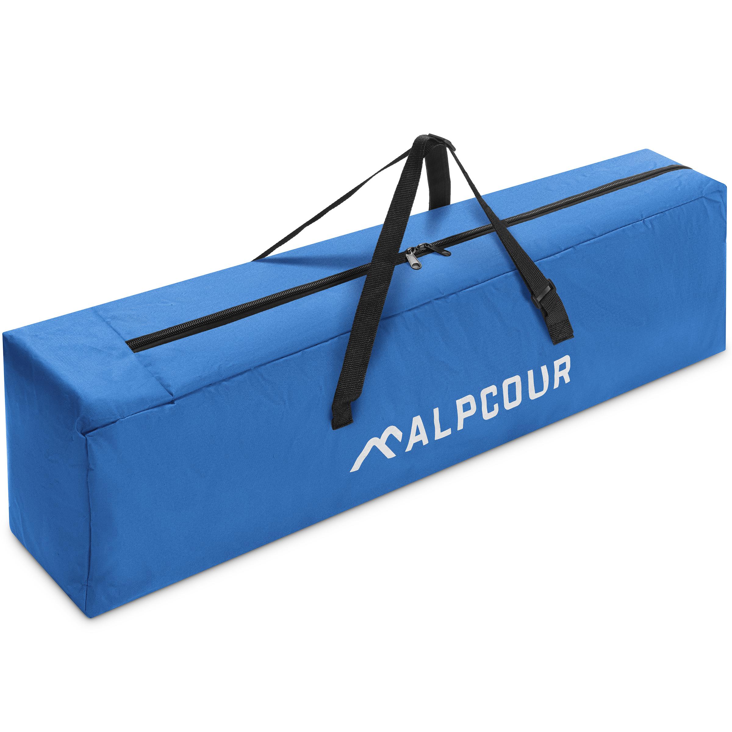 Bolsa de carga con cremallera azul royal de poliéster Alpcour 10 pulgadas de ancho x 8 pulgadas de profundidad x 42 pulgadas de largo APC-CCBXLRB