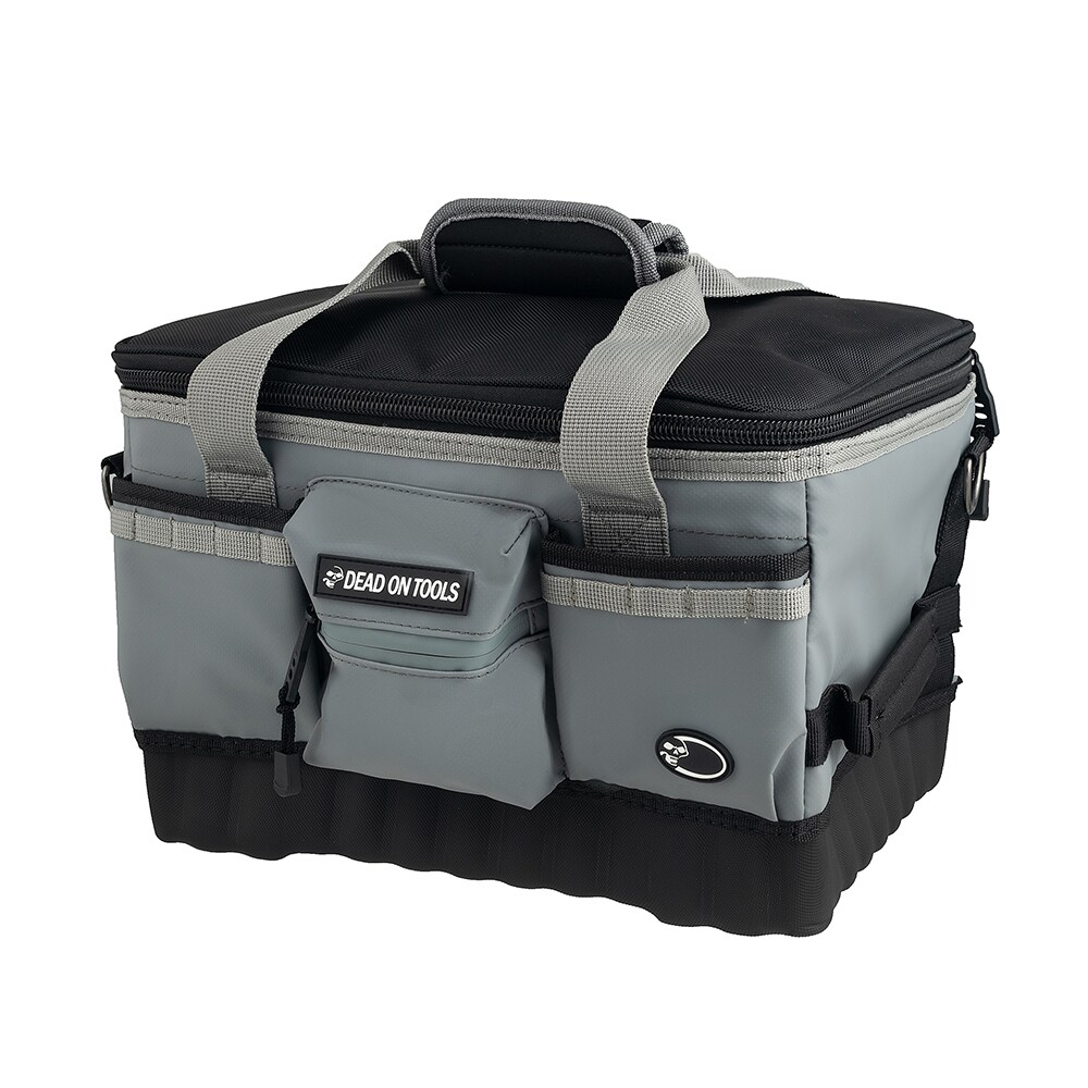 Bolsa de herramientas con cremallera resistente a la intemperie de PVC gris de 14 pulgadas de alto, 14 pulgadas de ancho x 10.62 pulgadas de profundidad x 9.45 pulgadas de largo Dead On DO700