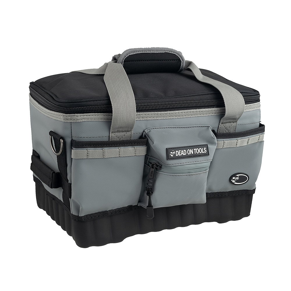 Bolsa de herramientas con cremallera resistente a la intemperie de PVC gris de 14 pulgadas de alto, 14 pulgadas de ancho x 10.62 pulgadas de profundidad x 9.45 pulgadas de largo Dead On DO700