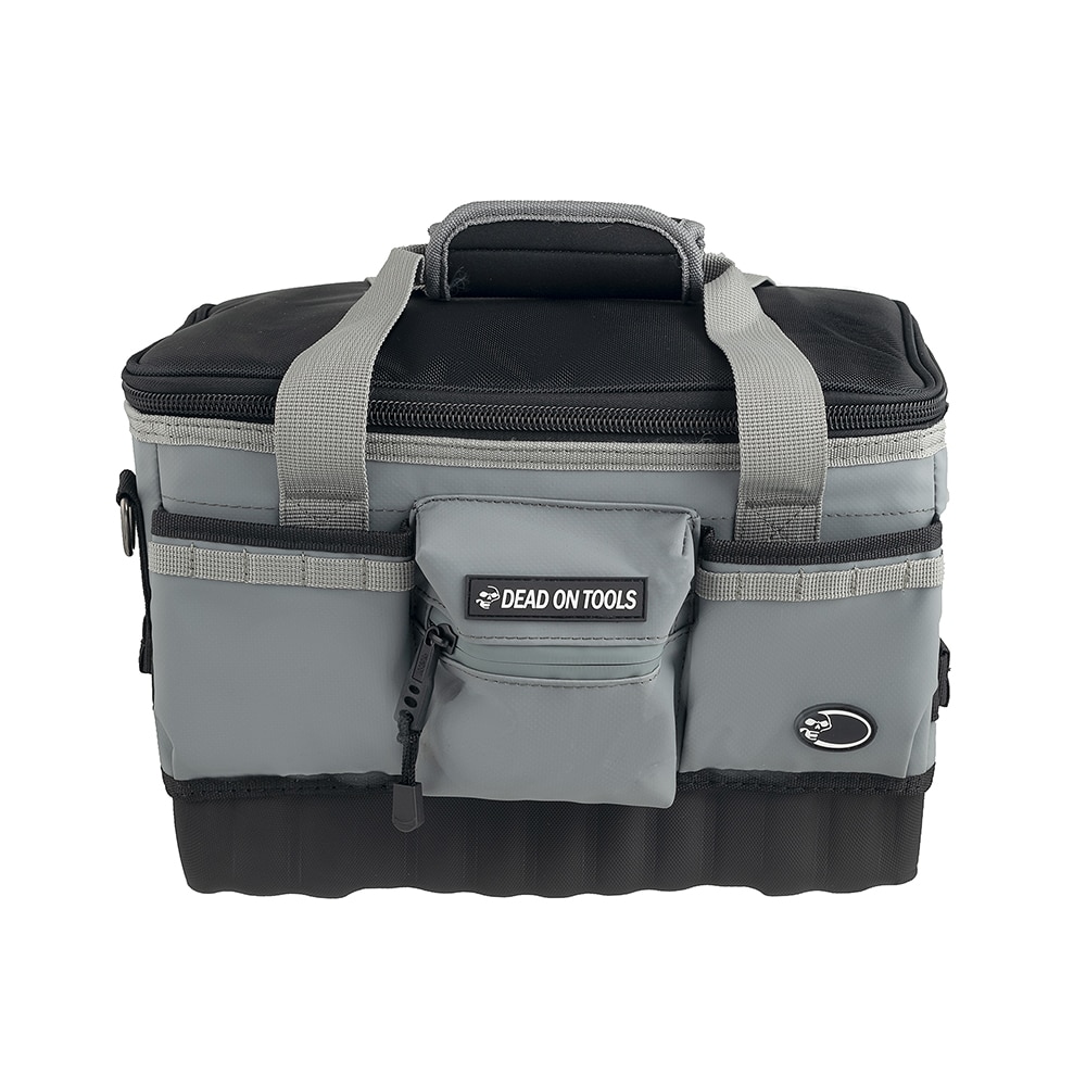 Bolsa de herramientas con cremallera resistente a la intemperie de PVC gris de 14 pulgadas de alto, 14 pulgadas de ancho x 10.62 pulgadas de profundidad x 9.45 pulgadas de largo Dead On DO700