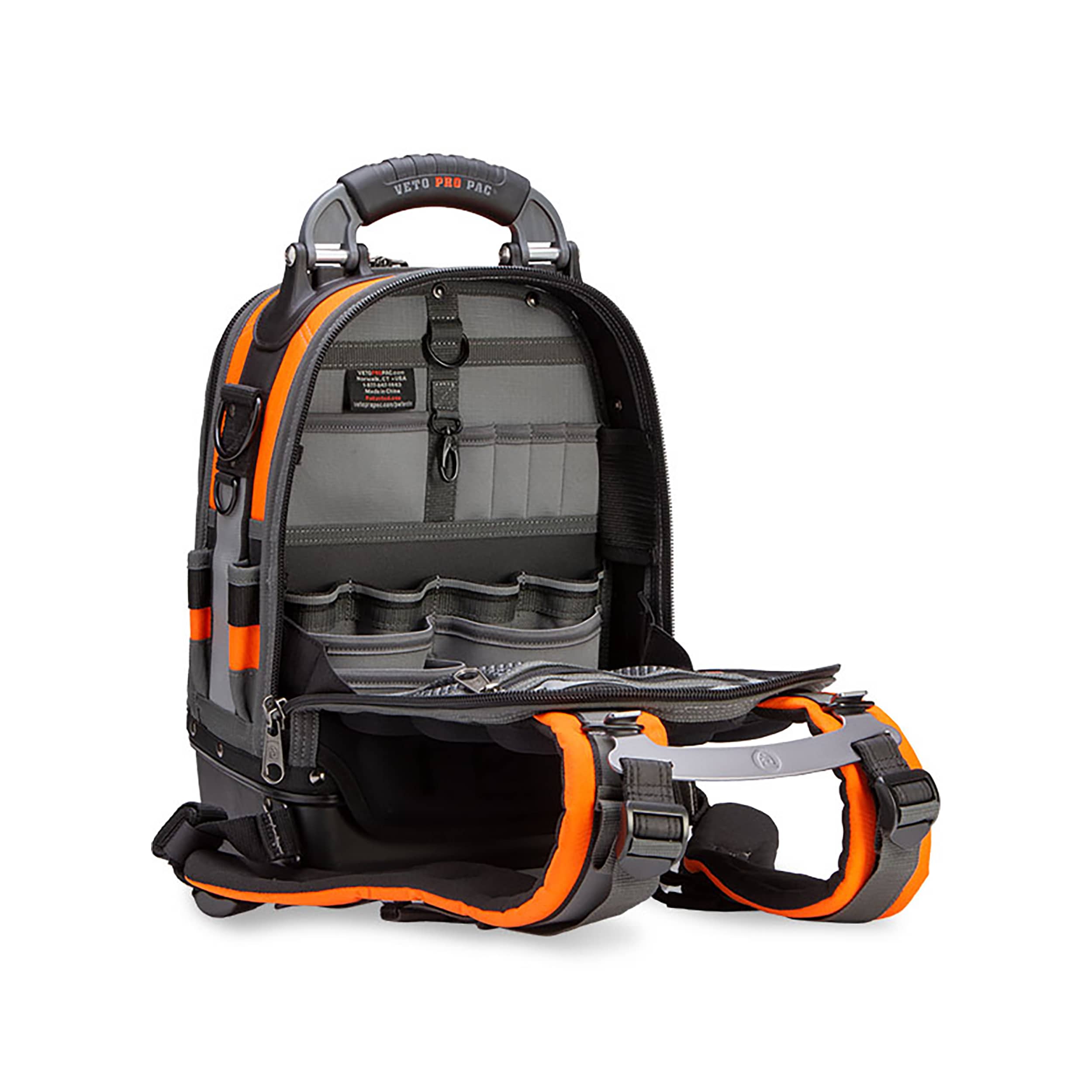 Mochila con cierre Veto Pro Pac TECH PAC MC SPECIAL OPS en nylon naranja de alta visibilidad de 12 pulgadas de ancho x 9 pulgadas de profundidad x 17 pulgadas de largo - VPP10250