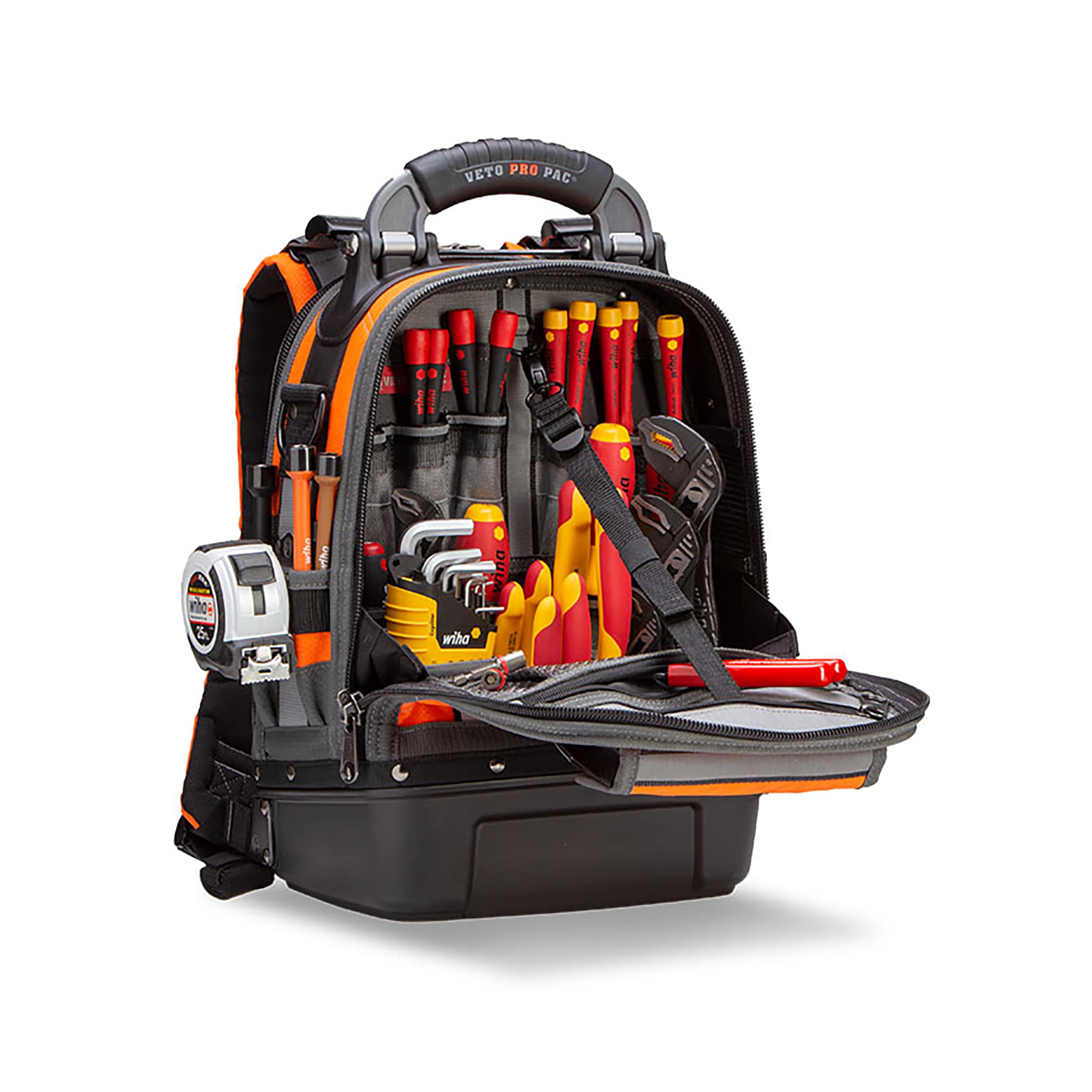 Mochila con cierre Veto Pro Pac TECH PAC MC SPECIAL OPS en nylon naranja de alta visibilidad de 12 pulgadas de ancho x 9 pulgadas de profundidad x 17 pulgadas de largo - VPP10250