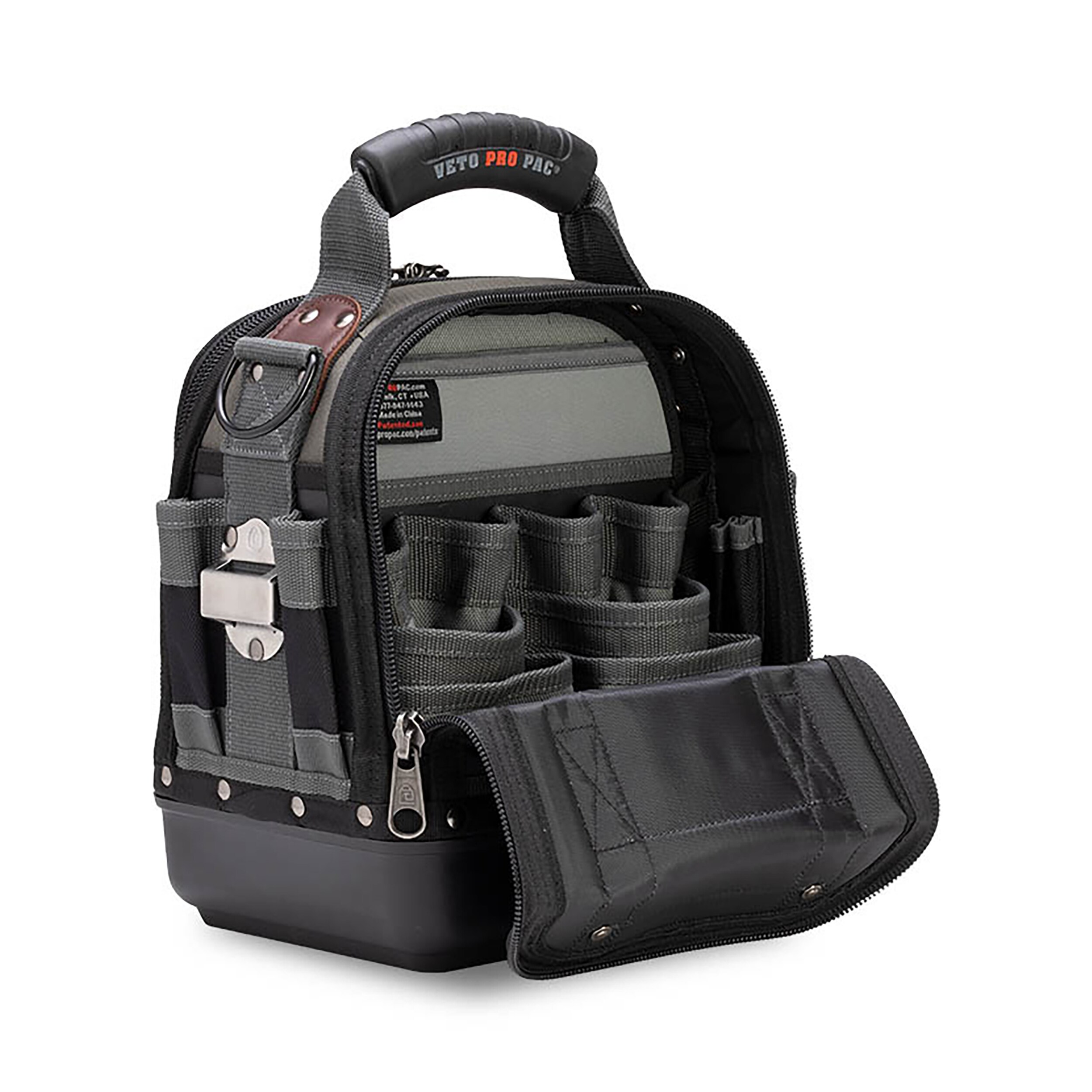 Bolsa de herramientas con cierre original de nylon Veto Pro Pac de 12 pulgadas de ancho x 8.5 pulgadas de profundidad x 12.5 pulgadas de largo VPP10058
