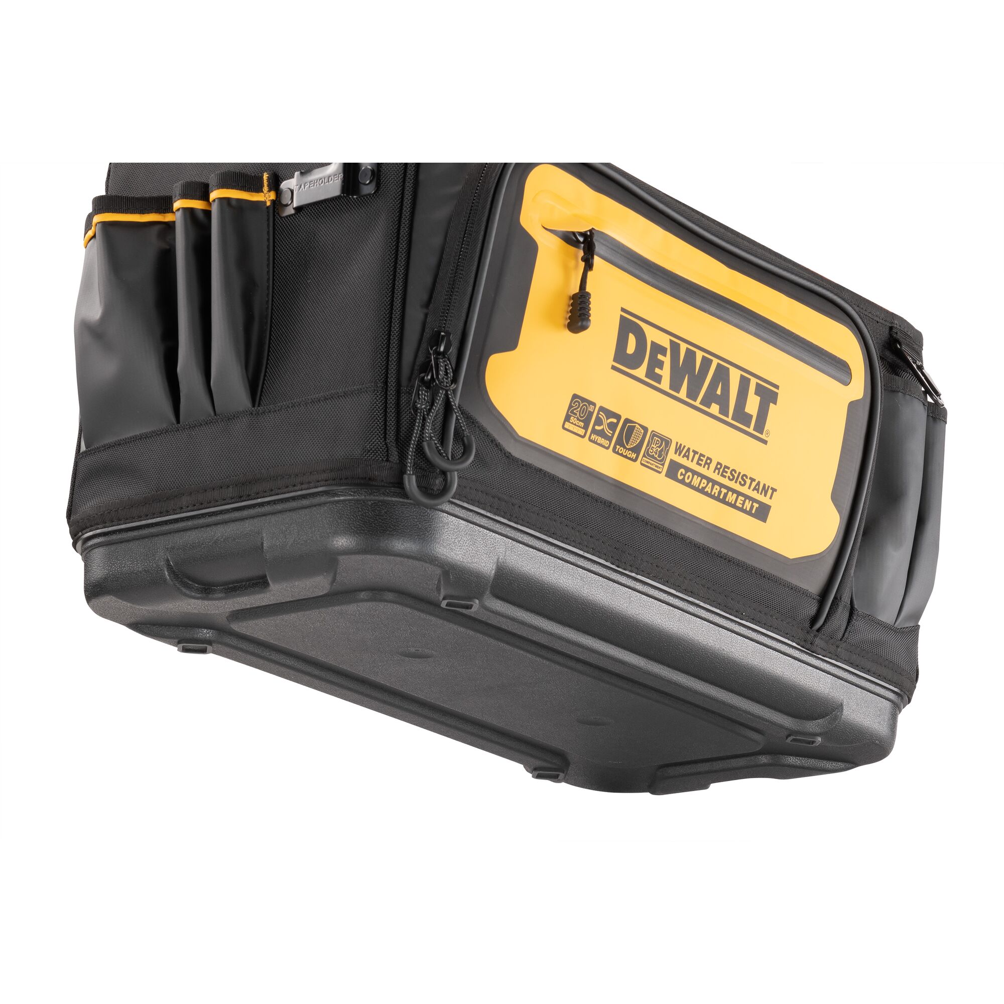 Bolsa de herramientas con cierre DEWALT negro - amarillo de nylon balístico de 10.625 pulgadas de ancho x 12.5 pulgadas de profundidad x 20 pulgadas de largo DWST560106