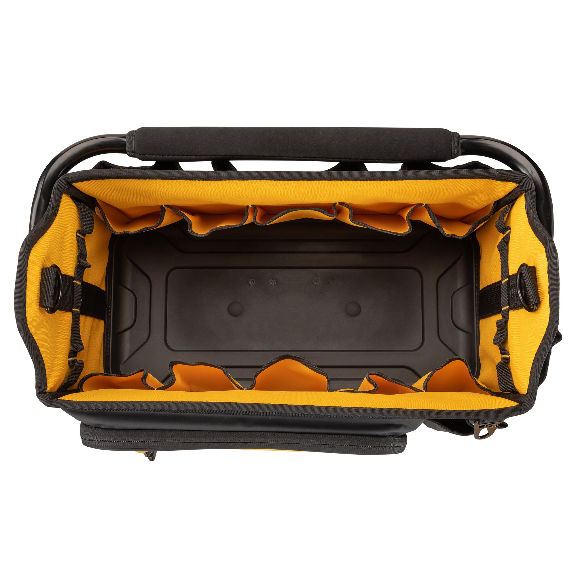 Bolsa de herramientas con cierre DEWALT negro - amarillo de nylon balístico de 10.625 pulgadas de ancho x 12.5 pulgadas de profundidad x 20 pulgadas de largo DWST560106