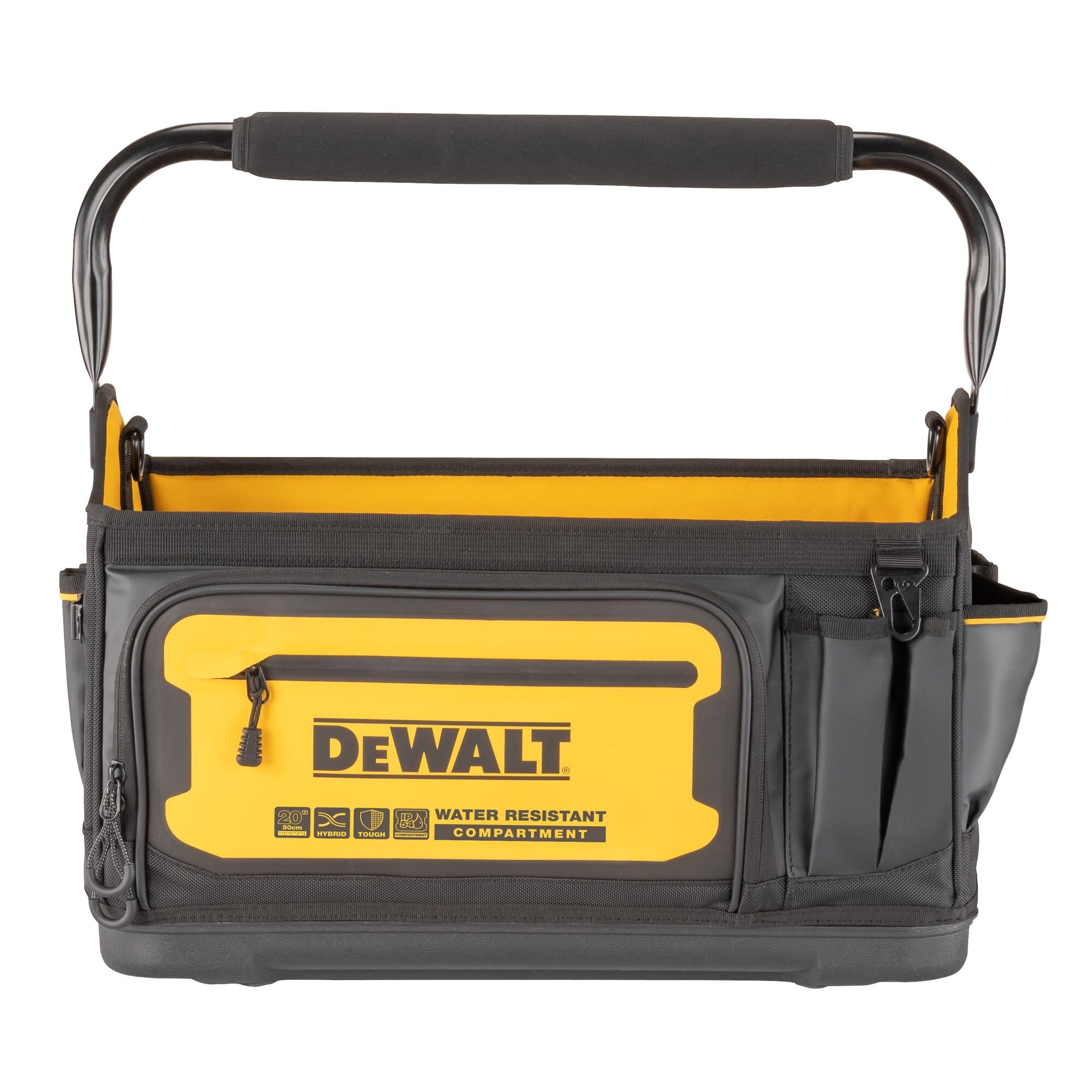 Bolsa de herramientas con cierre DEWALT negro - amarillo de nylon balístico de 10.625 pulgadas de ancho x 12.5 pulgadas de profundidad x 20 pulgadas de largo DWST560106