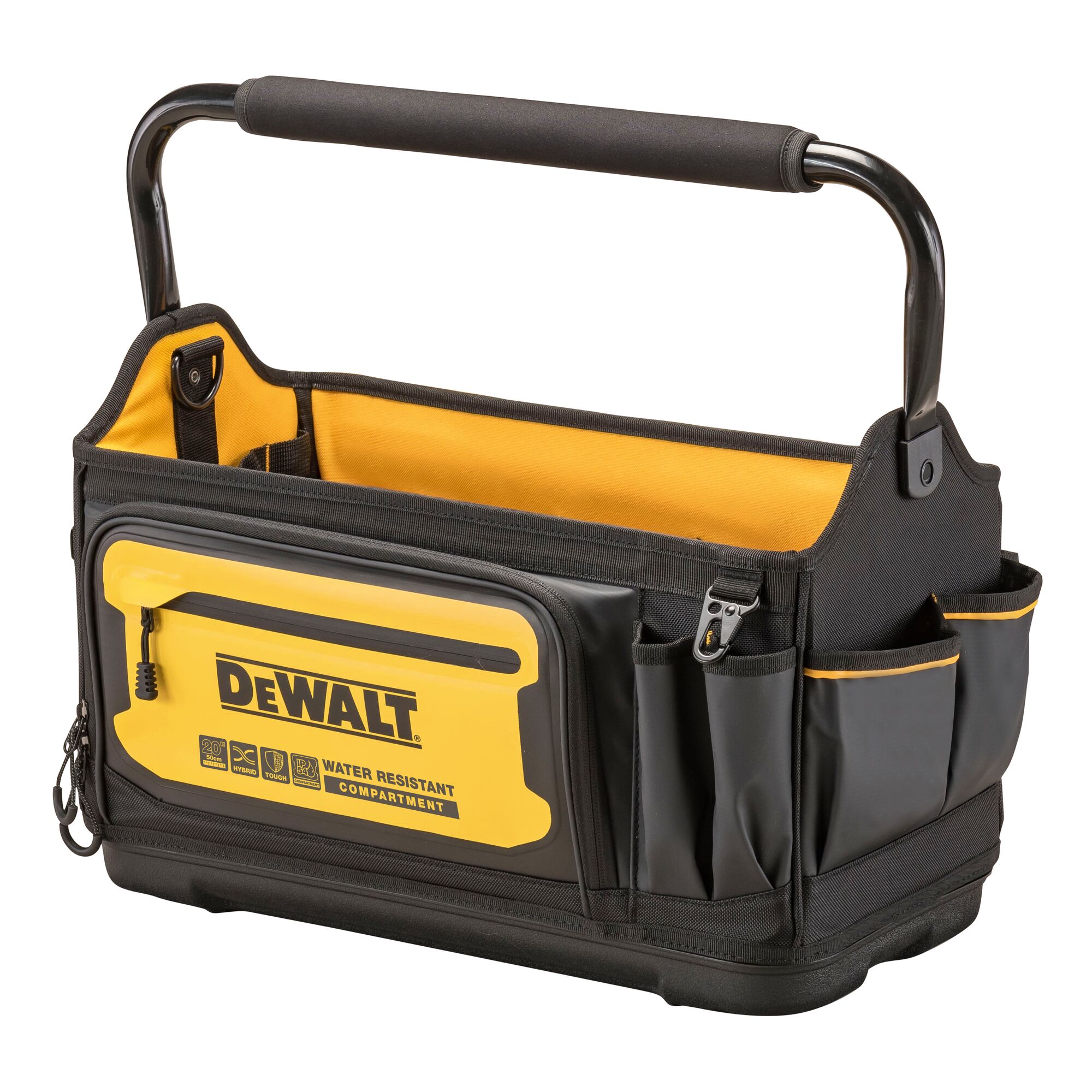 Bolsa de herramientas con cierre DEWALT negro - amarillo de nylon balístico de 10.625 pulgadas de ancho x 12.5 pulgadas de profundidad x 20 pulgadas de largo DWST560106